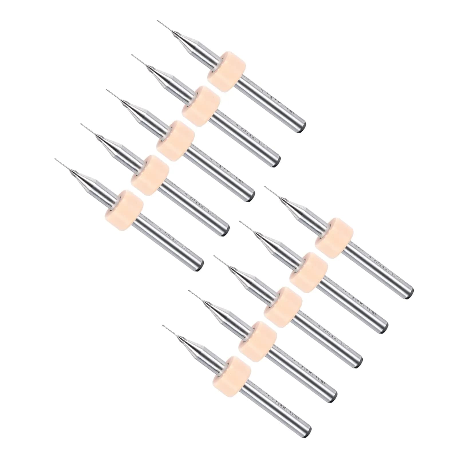 CoCud 0.2mm Micro PCB Drill Bits 38mm (1.5") Length, 1/8" (3.175mm) Shank, 20-Piece Set | Tungsten Carbide for CNC & Engraving - main product image