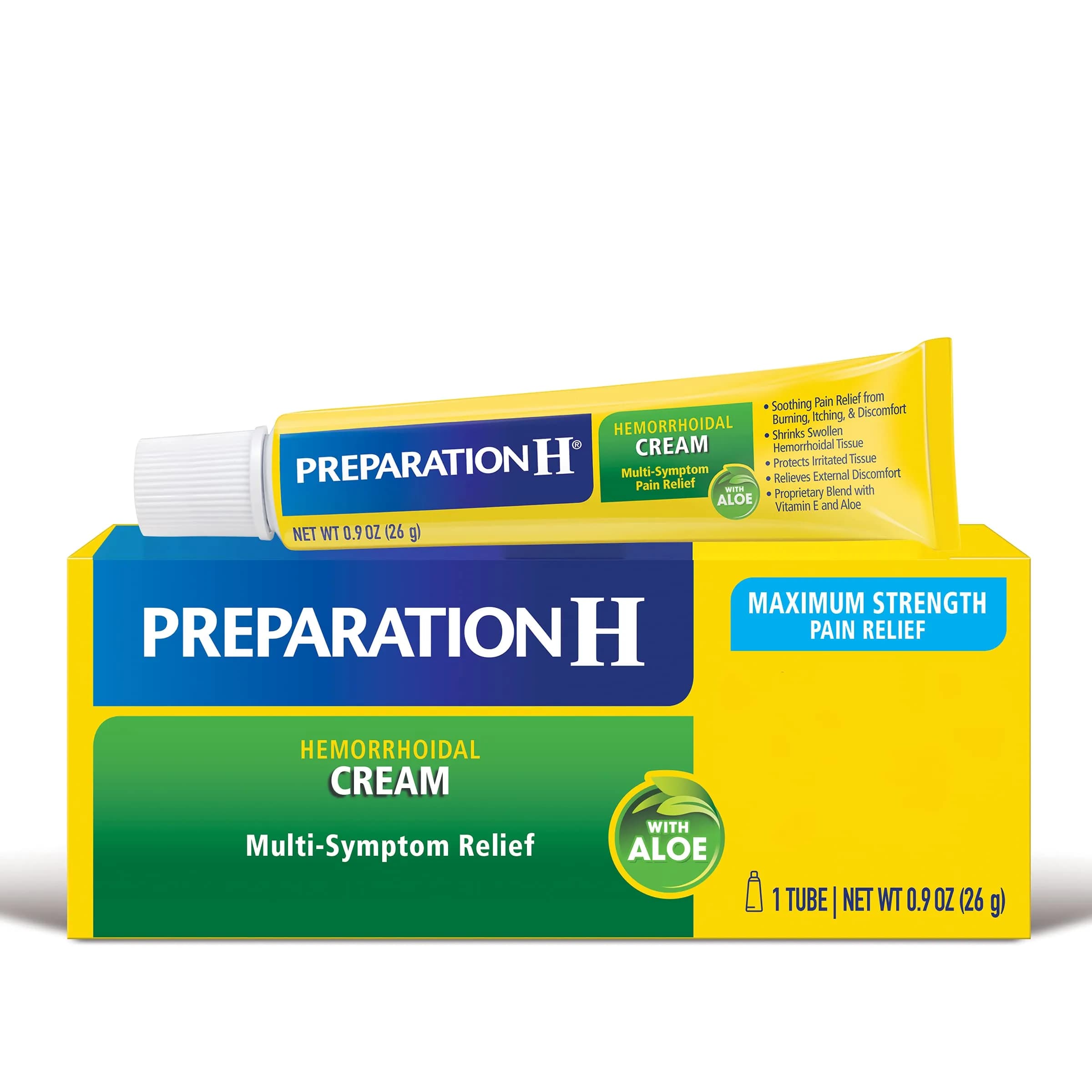 Preparation H Hemorrhoid Symptom Treatment Cream | FDA Approved Medication for Itching Relief - main product image