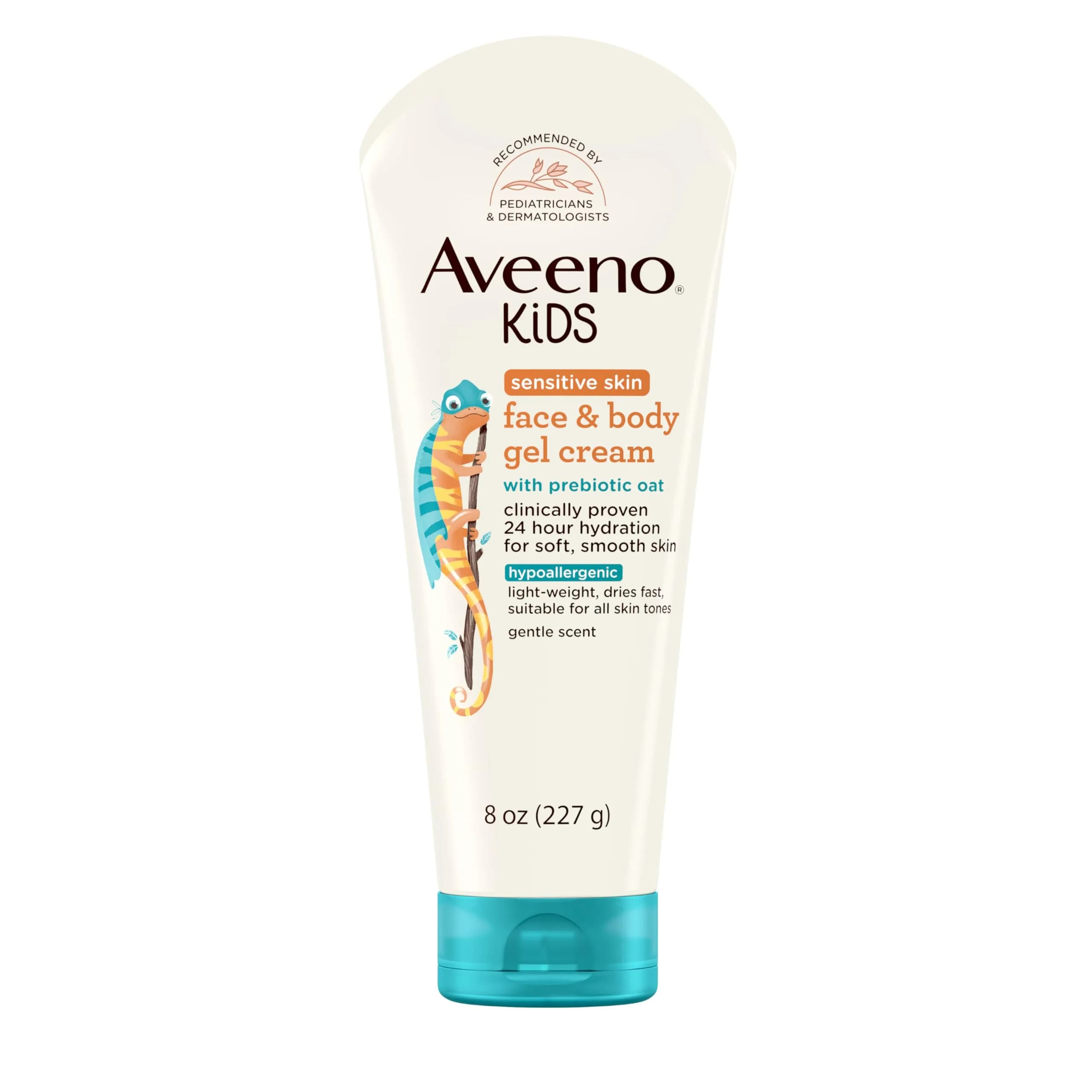 Aveeno Baby Kids Sensitive Skin Face & Body Gel Cream 237ml (8 oz) | Hypoallergenic & 24-Hour Hydration - main product image