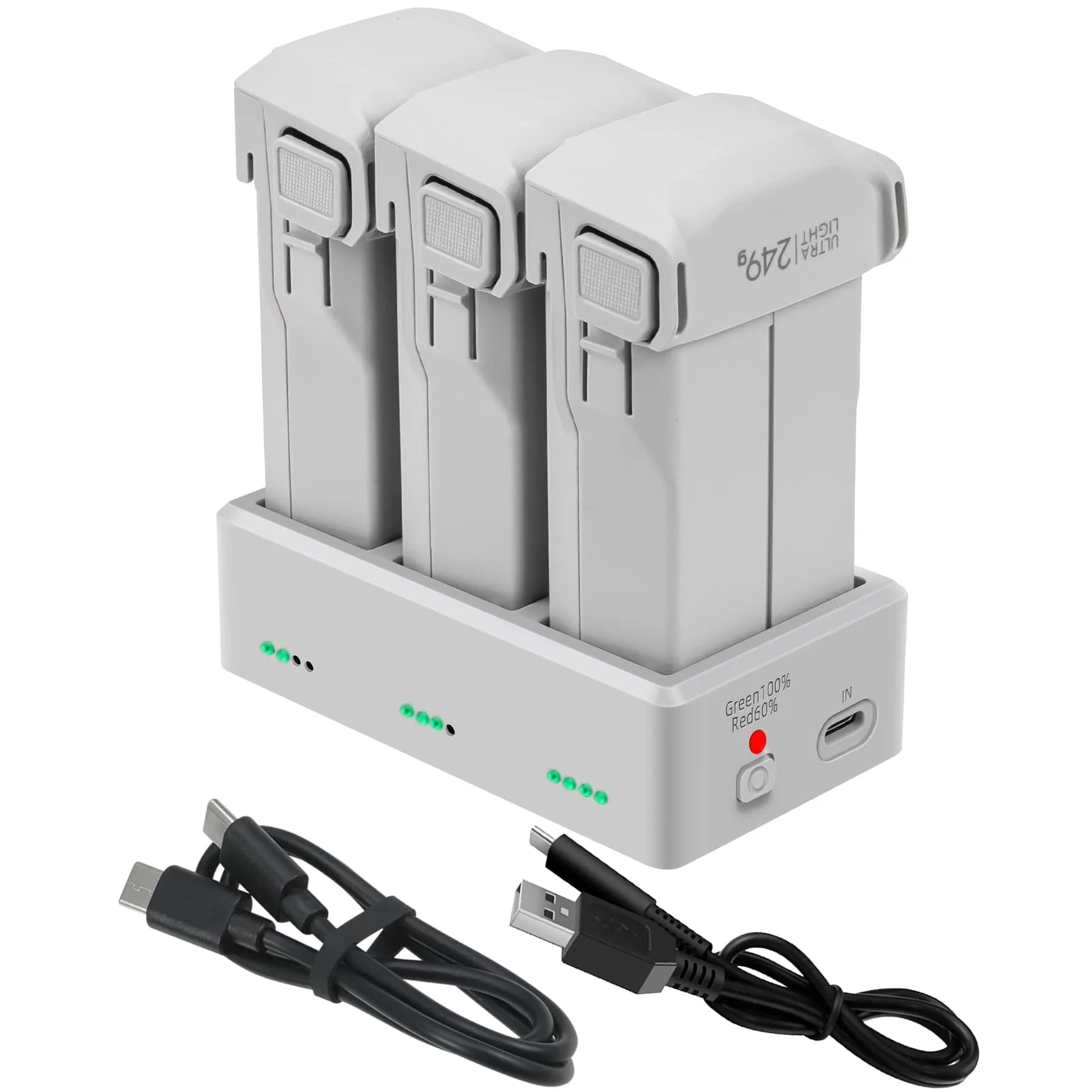 Hanatora Battery Charger Hub with Storage for DJI Mini 3 & 4 Batteries | Sequence Charging & Storage Mode - main product image