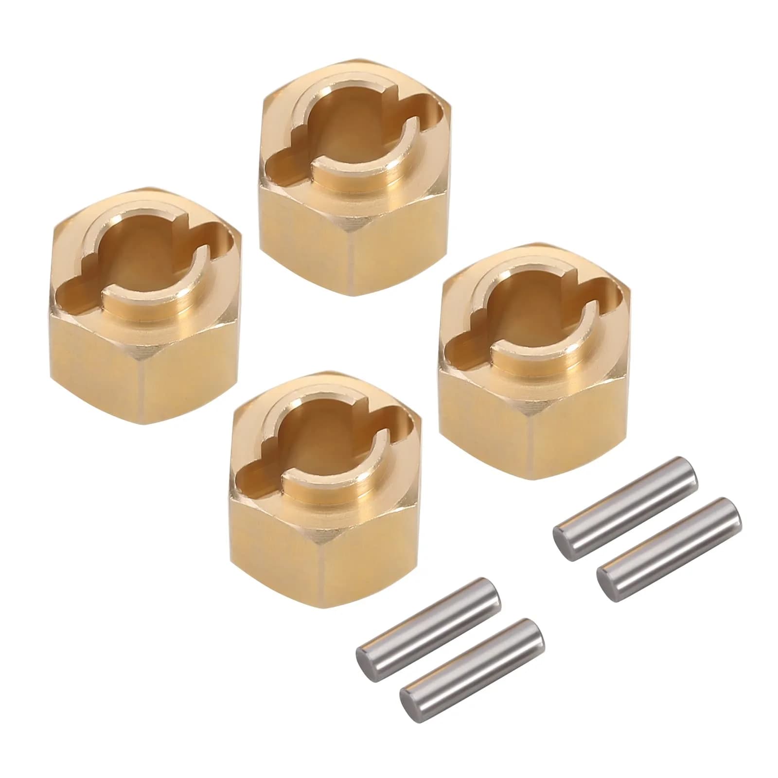 INJORA Brass Wheel Hex Hub Extenders 5mm (0.2in) for 1/18 TRX4M RC Cars | Increased Stability & Anti-Rollover - main product image