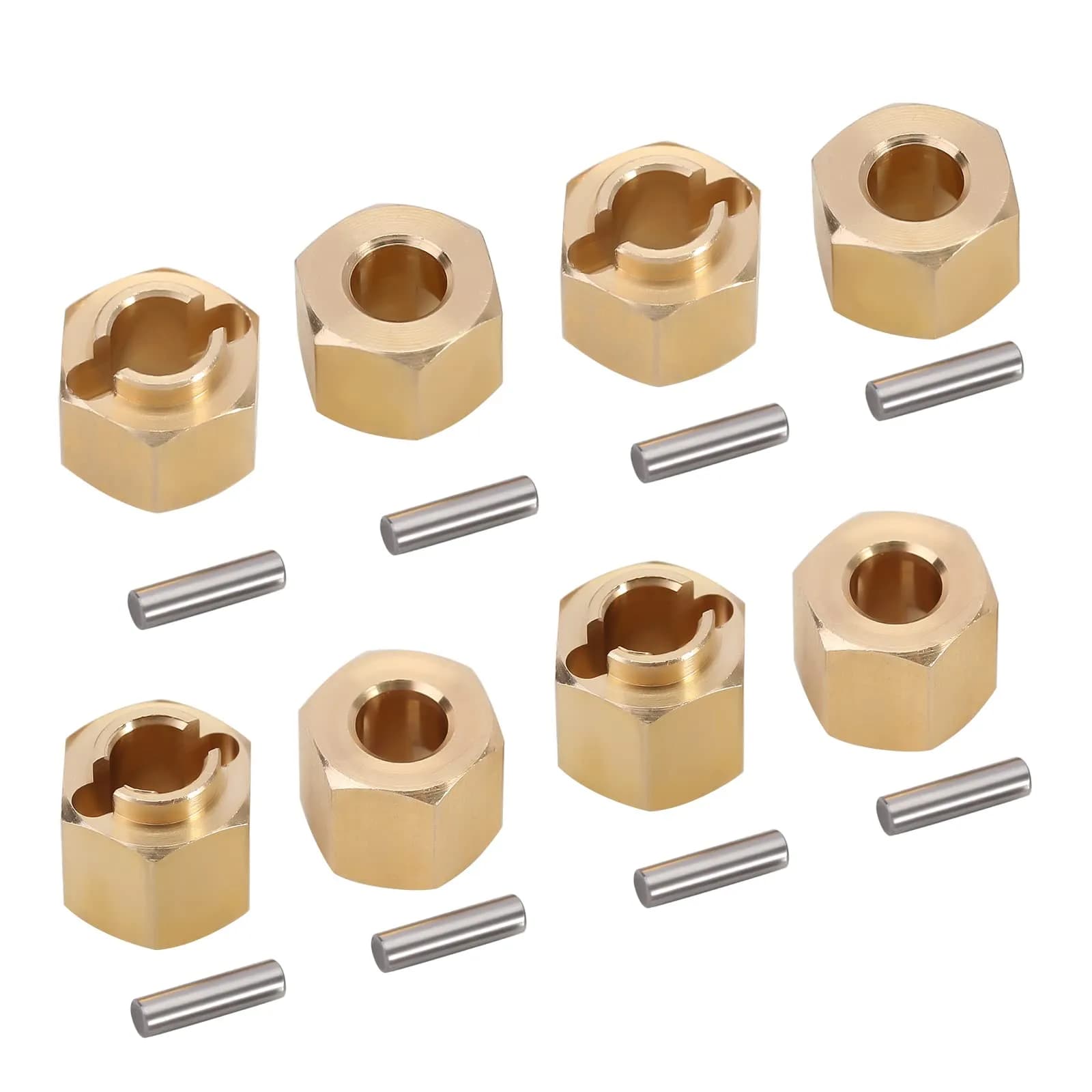 INJORA Brass Wheel Hex Hub Extenders 5mm+6mm for 1/18 TRX4M - main product image