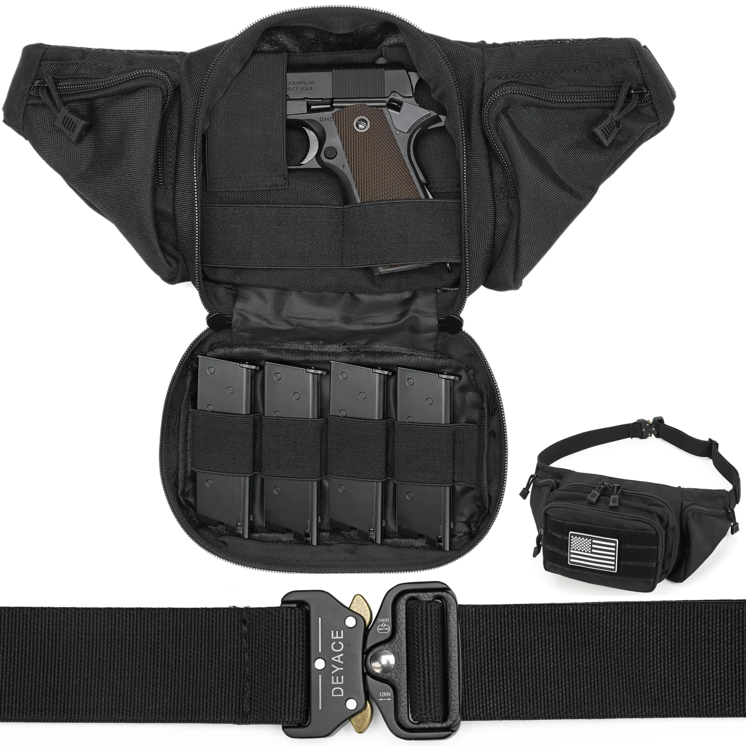 DEYACE Concealed Carry Tactical Fanny Pack for Men | Quick-Release Metal Buckle, Water-Resistant, 1 Pack - main product image