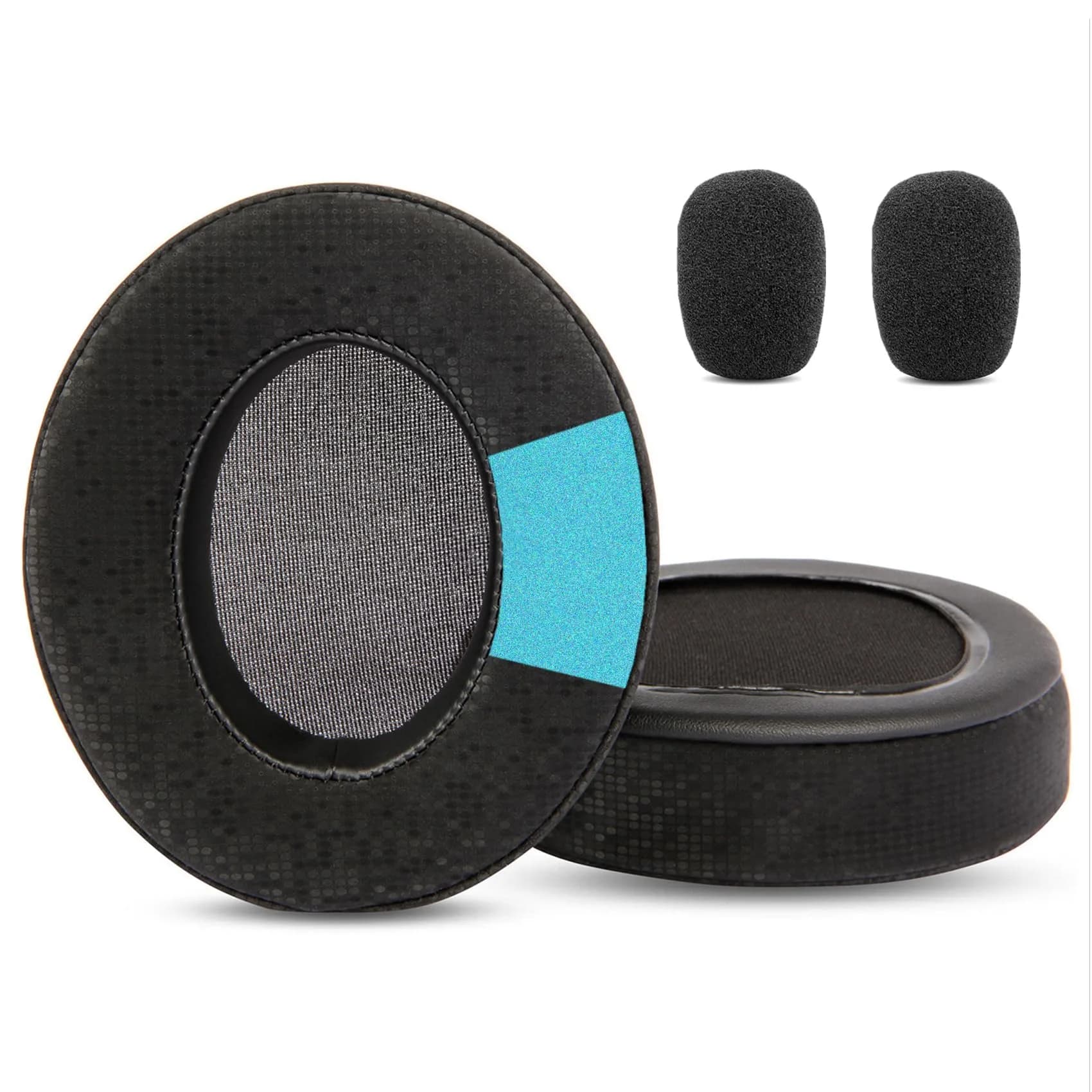 TaiZiChangQin E900 Pro Upgrade Thicker Ear Pads Cushions Mic Foam Replacement Compatible with EKSA E900 / E900 Pro E900pro Gaming Headphone (Protein Leather Earpads) - main product image
