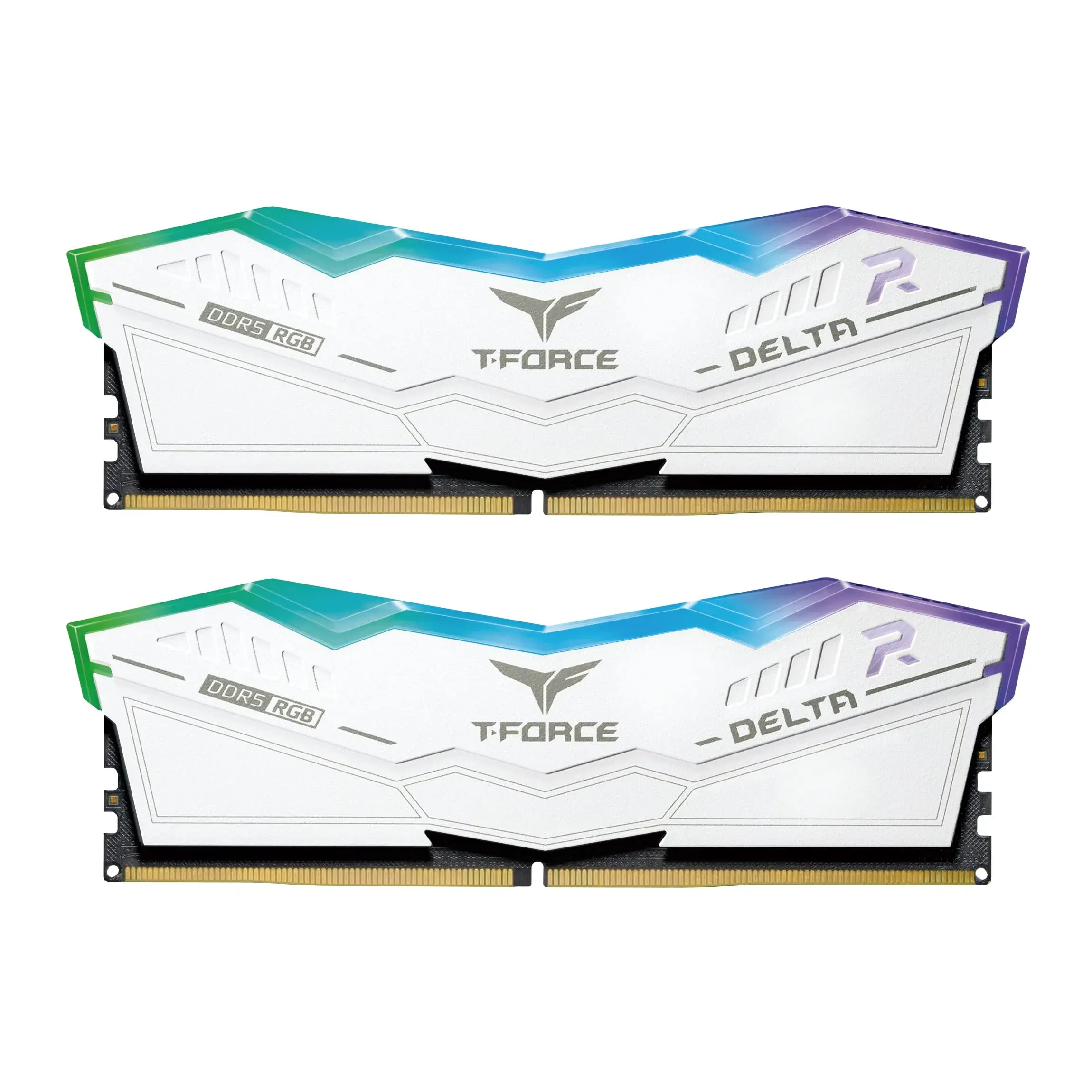 TEAMGROUP T-Force Delta RGB DDR5 RAM 32GB Kit (2 x 16GB) 7600MHz CL36 White | High-Speed Desktop Memory Module - main product image