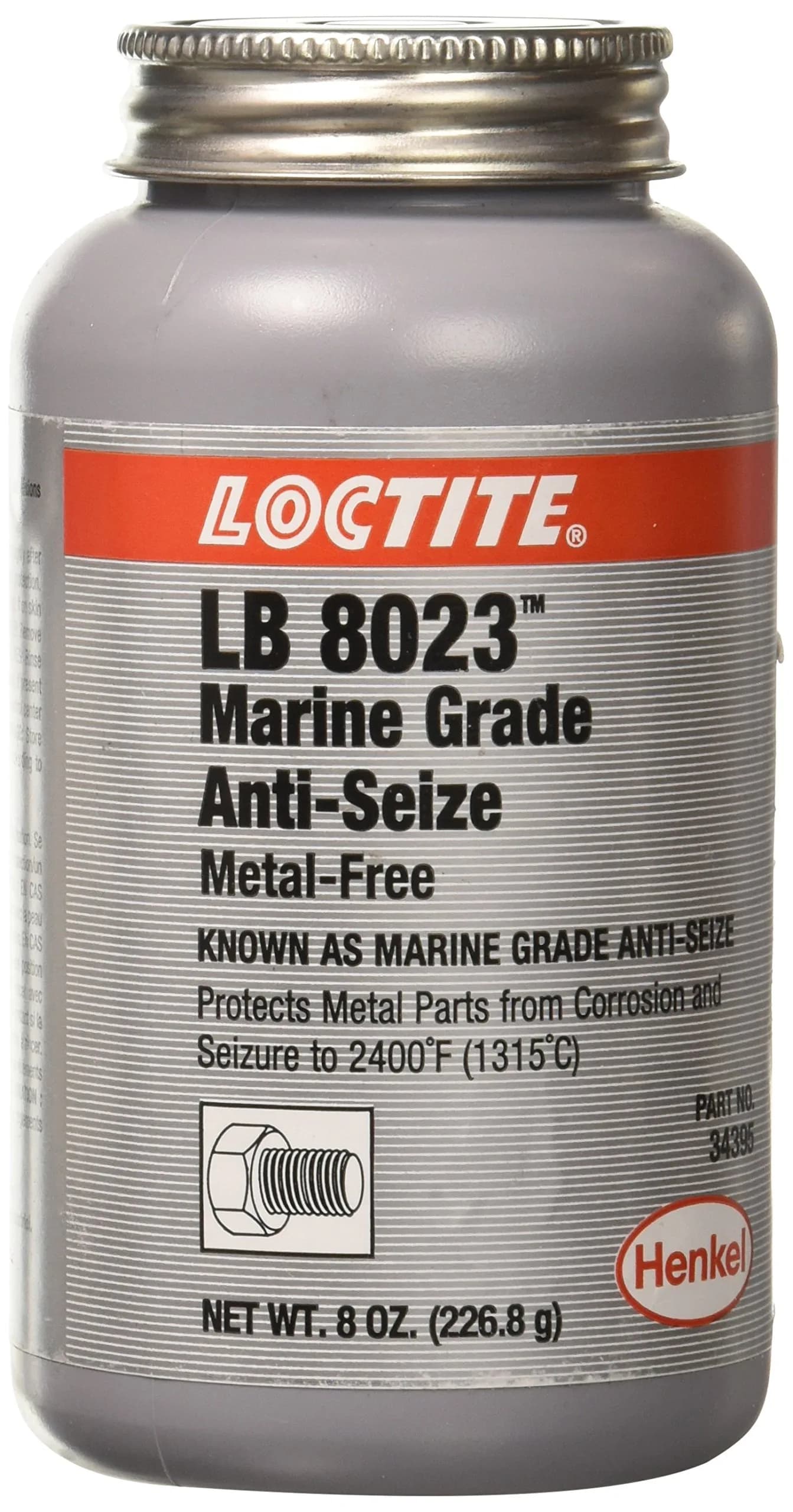 Loctite Paste Anti-Seize Lubricant 8 oz (237ml) Can | High-Temp Marine Grade for Steel Parts - main product image