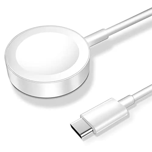 xiwxi Magnetic Charging Cable for Apple Watch, USB C Wireless Charger for iWatch Series Ultra/10/9/8/7/6/SE/SE2/5/4/3/2 (2M/6.6FT, White) - main product image