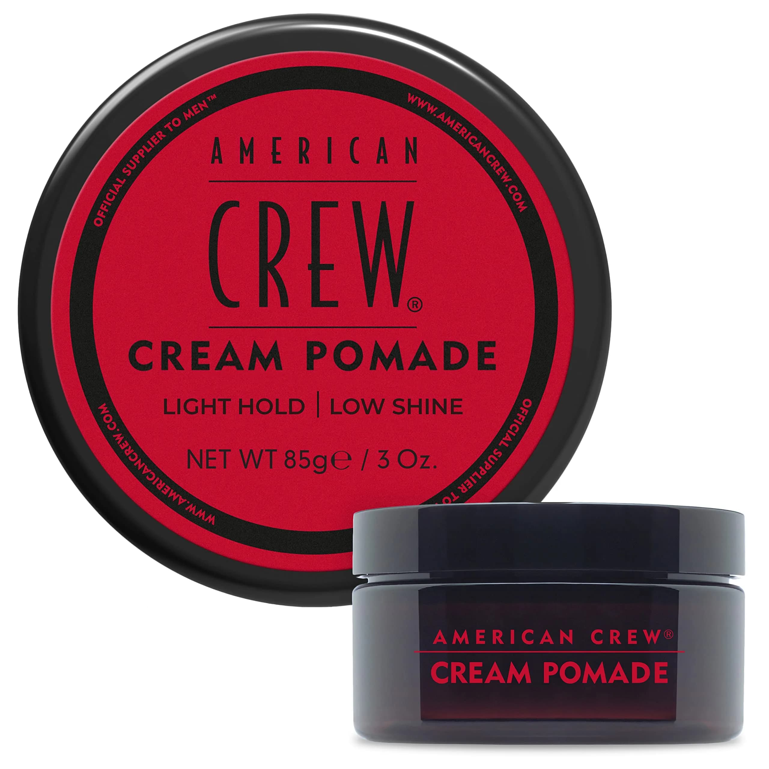 American Crew Men's Hair Cream Pomade, Light Hold, Low Shine, 3 oz (88.7 ml) | Natural Look Styling - main product image