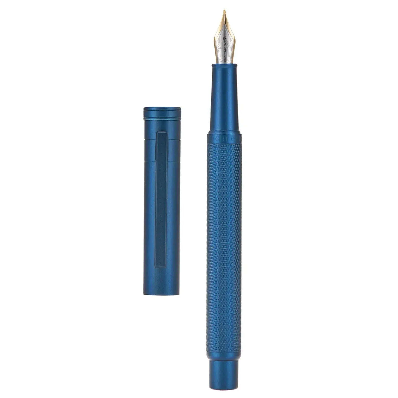 Asvine Hongdian 1851 Fountain Pen Dark Blue Blade Nib 13.8cm (5.43in) | Architect Nib for Smooth Calligraphy - main product image