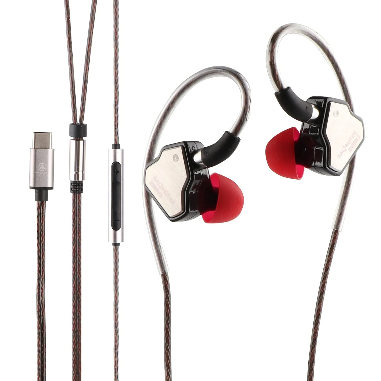 Linsoul 7Hz Salnotes Zero HiFi 10mm Dynamic Driver In-Ear Earphone with Microphone, Black