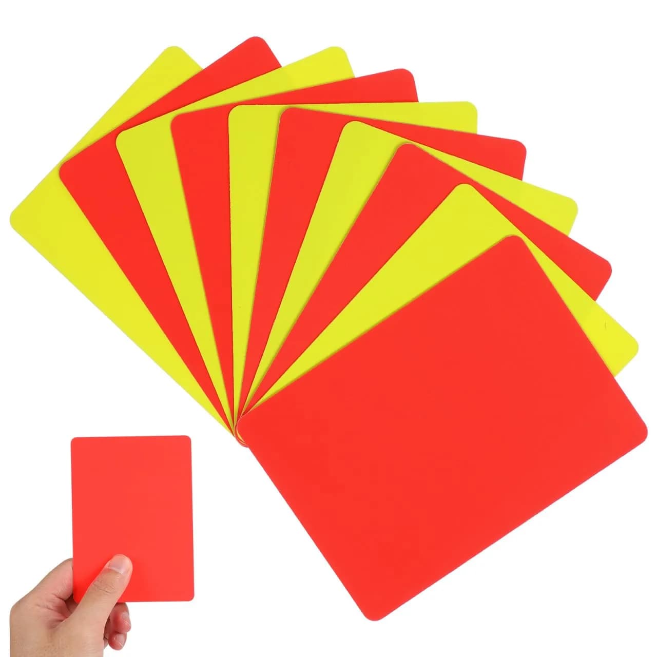 Toyvian Referee Cards: 10 Pcs PVC Soccer Referee Kit - Lightweight and Compact - Red Yellow Judge Cards for Sports Game Competition Soccer Volleyball Baseball - main product image