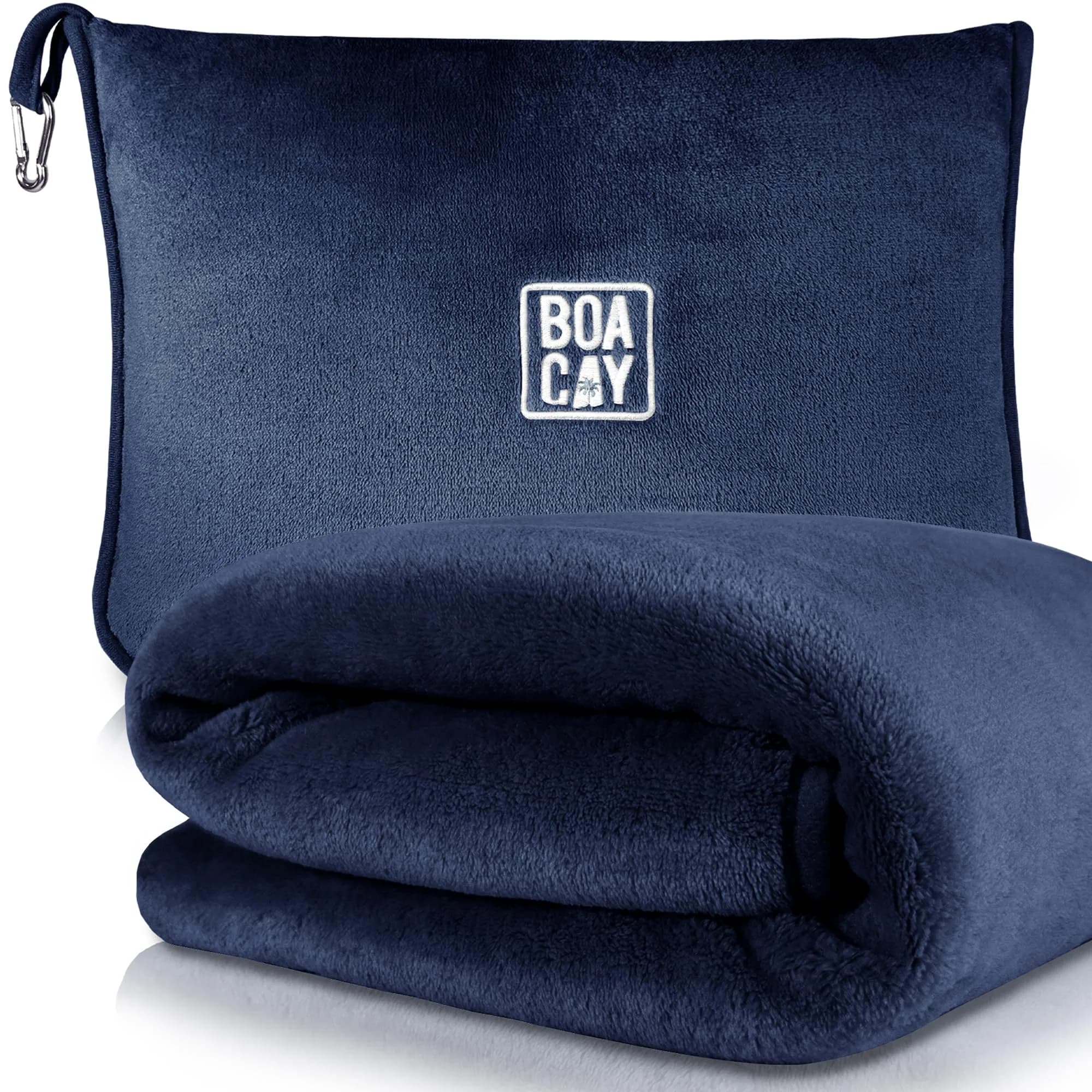 BOACAY Soft & Warm Travel Blanket Pillow 100x160cm (40x63") | Breathable Micro Plush for All Seasons
