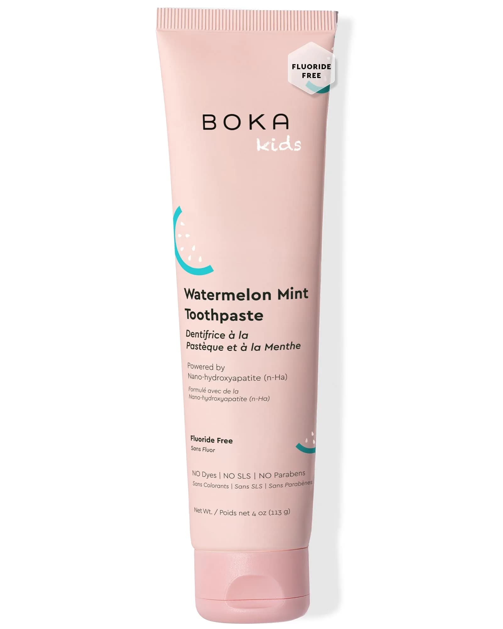 Boka Fluoride Free Toothpaste Nano Hydroxyapatite Watermelon Mint Flavor 113g (4 oz) | Dentist Approved Kids Formula - main product image