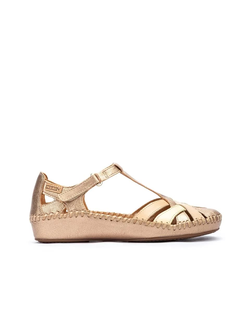 PIKOLINOS P. Vallarta Women’s Wedge Sandals | Leather | Gold | 11 US