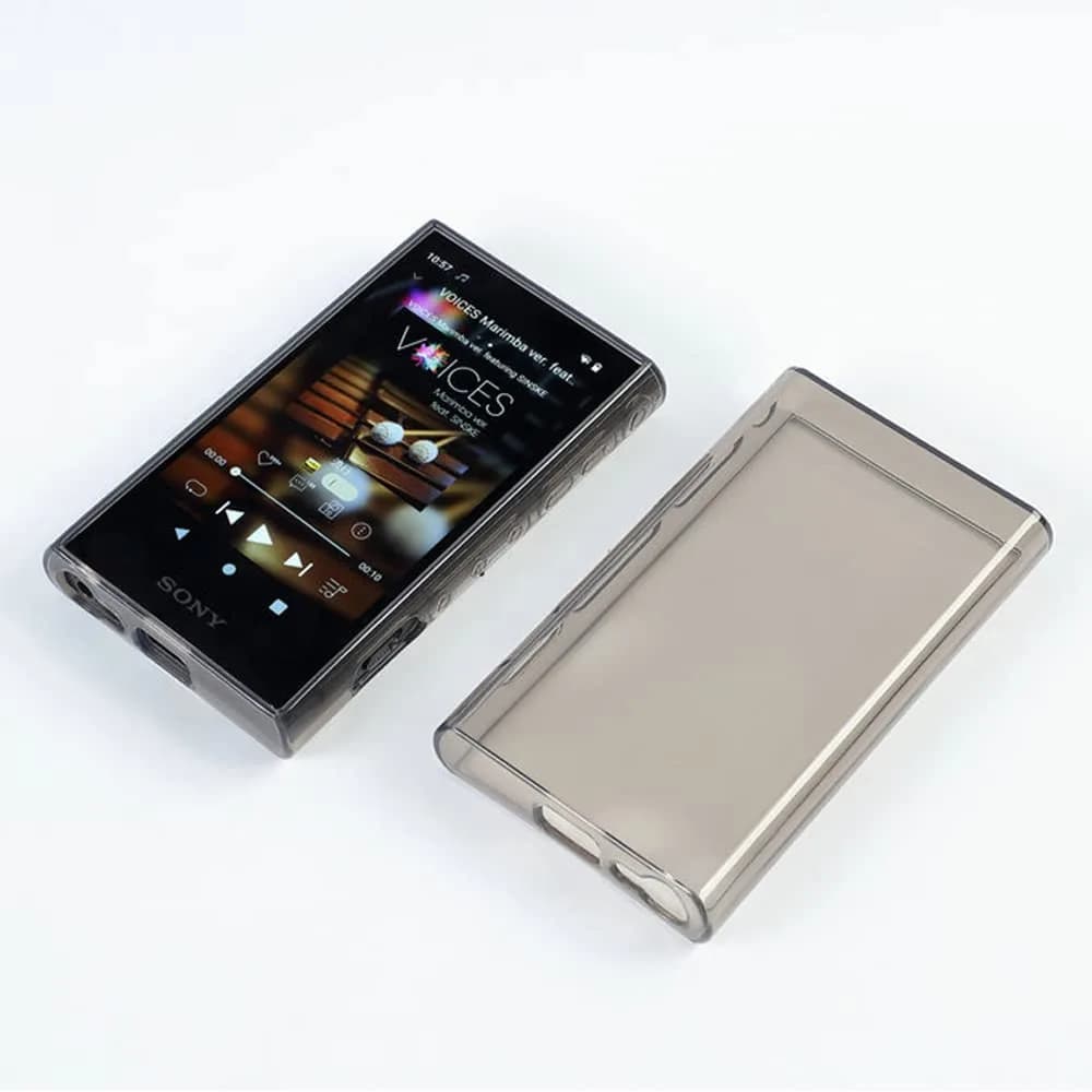 AudioPartner Hard Carrying Case & Clear Black TPU Case for Sony Walkman NW-A306 NW-A307 NW-A300 Series | 14.0 cm (5.51 in) x 8.0 cm (3.15 in) x 5.0 cm (1.97 in)
