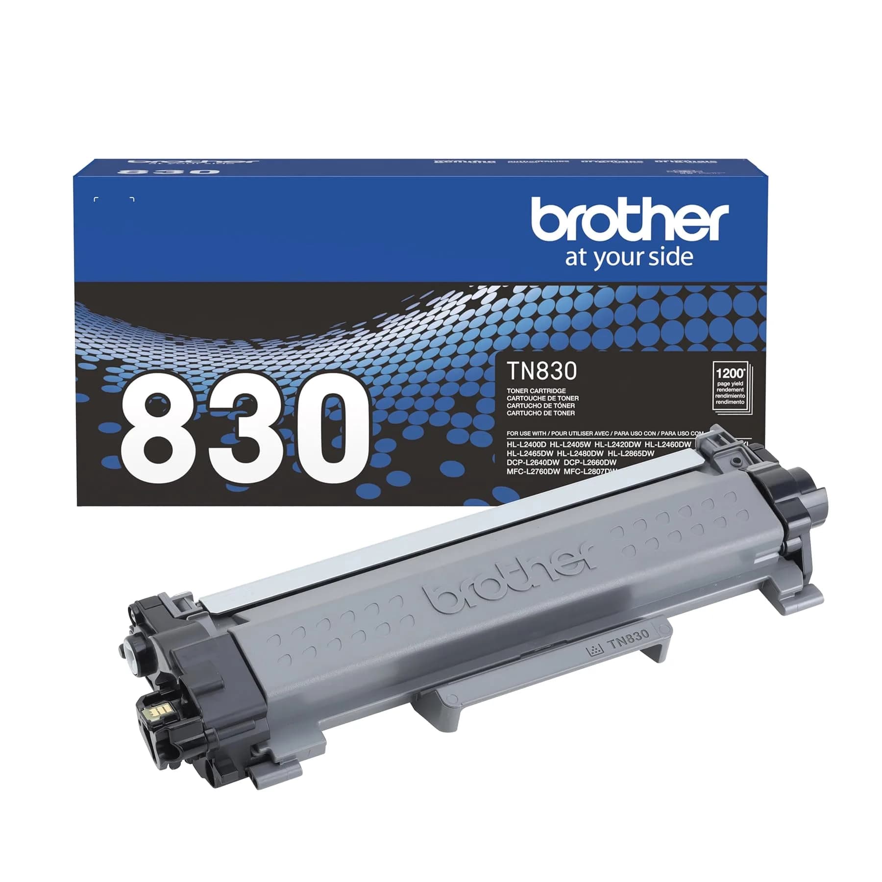 Brother Genuine TN830 Black Standard Yield Toner Cartridge | Up to 1,200 Pages - main product image
