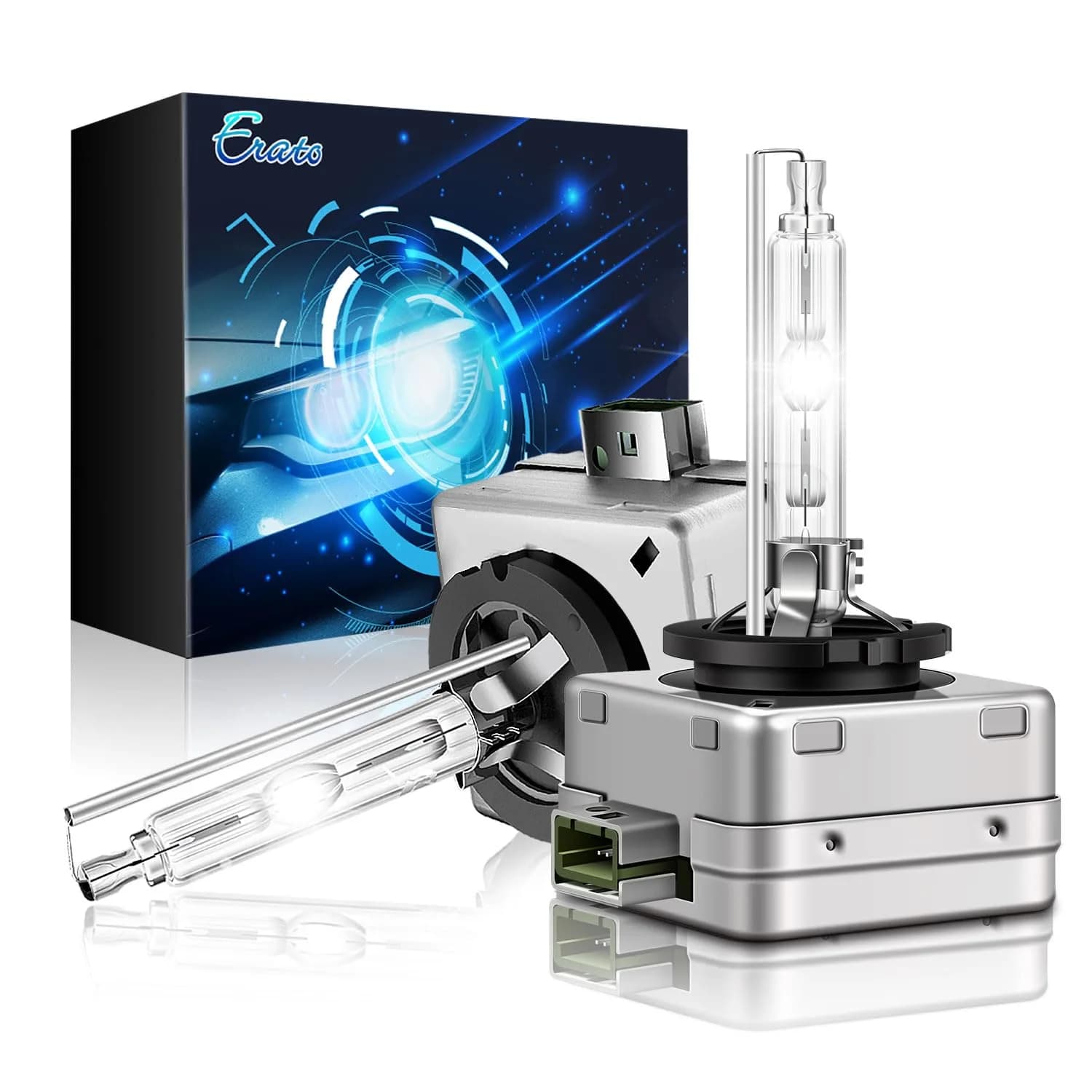 Erato D3S Xenon Headlight Bulbs 6000K Diamond White 35W (2-Pack) | High Low Beam for Jeep Compass/Grand Cherokee - main product image