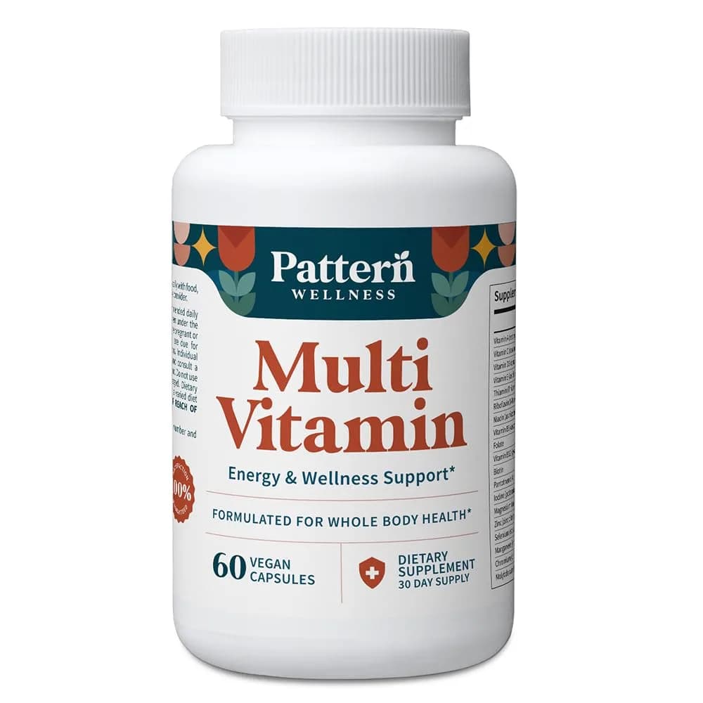 Pattern Wellness Multivitamin for Men & Women – 60 Vegan Capsules | Supports Energy & Whole Body Health