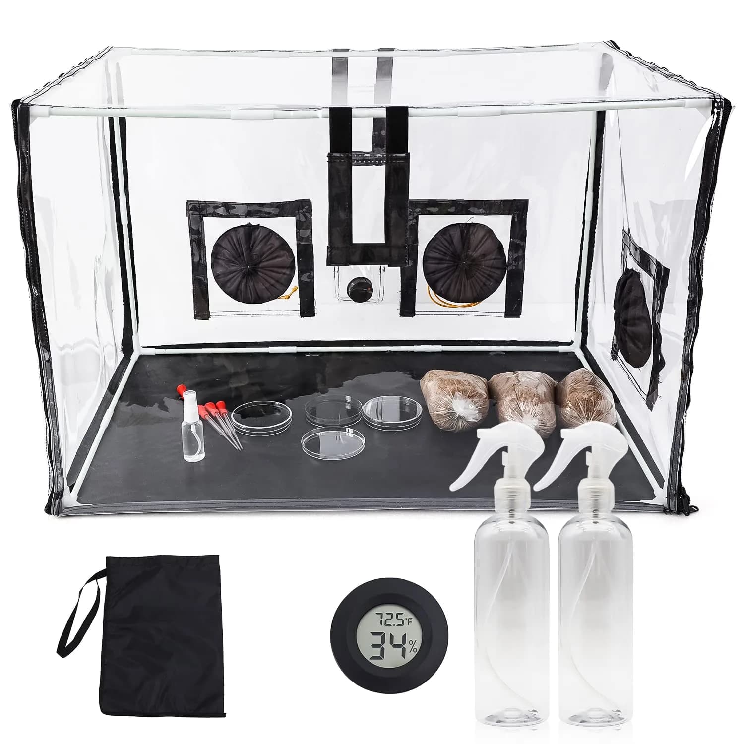 Lovely Ran Large Still Air Box Mushroom Mycology Fume Hood 31.5x20.5x20.5 inch | Mushroom Cultivation Enclosure - main product image