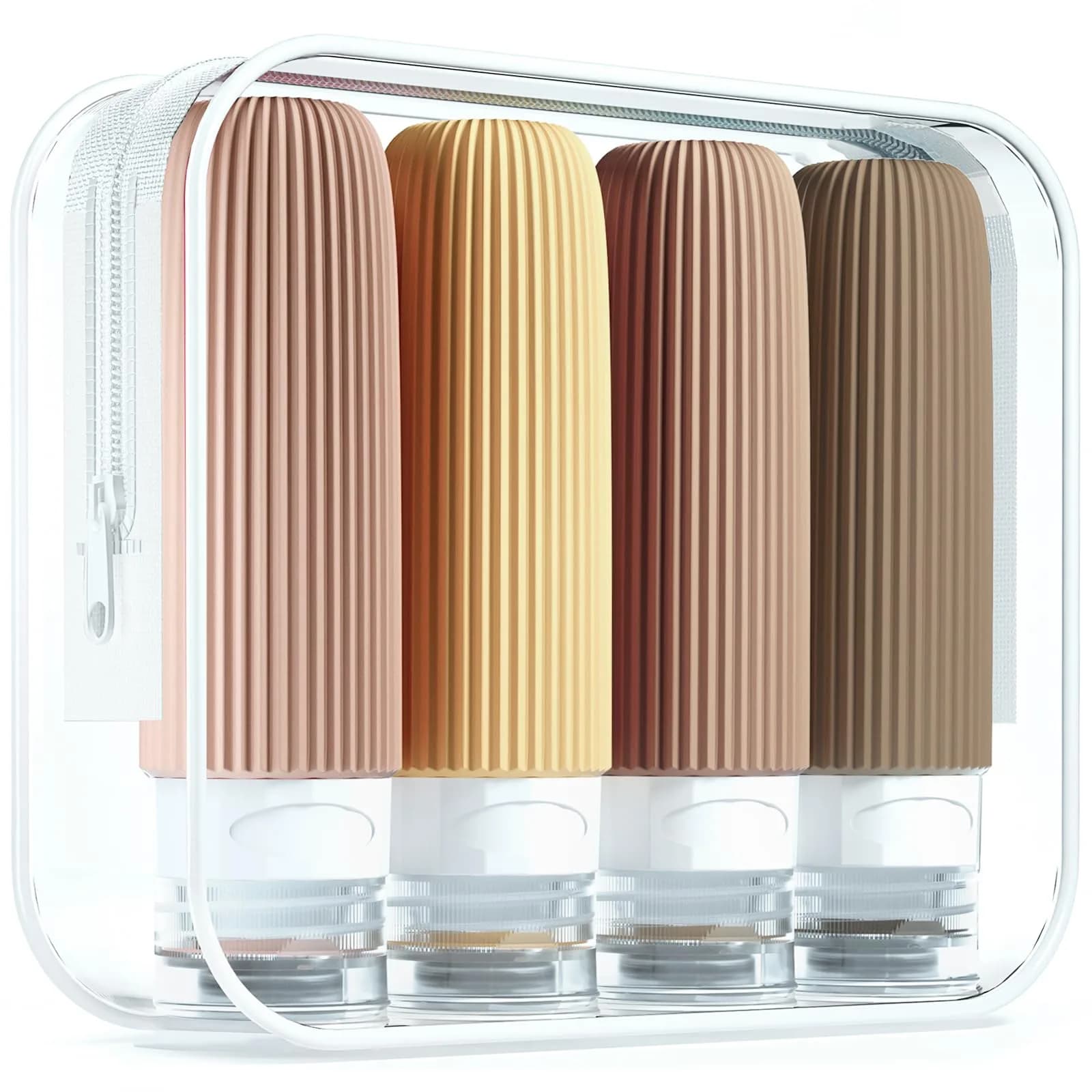 Mrsdry Travel Bottles for Toiletries 3oz | Leak Proof Silicone Travel Containers with Clear Bag
