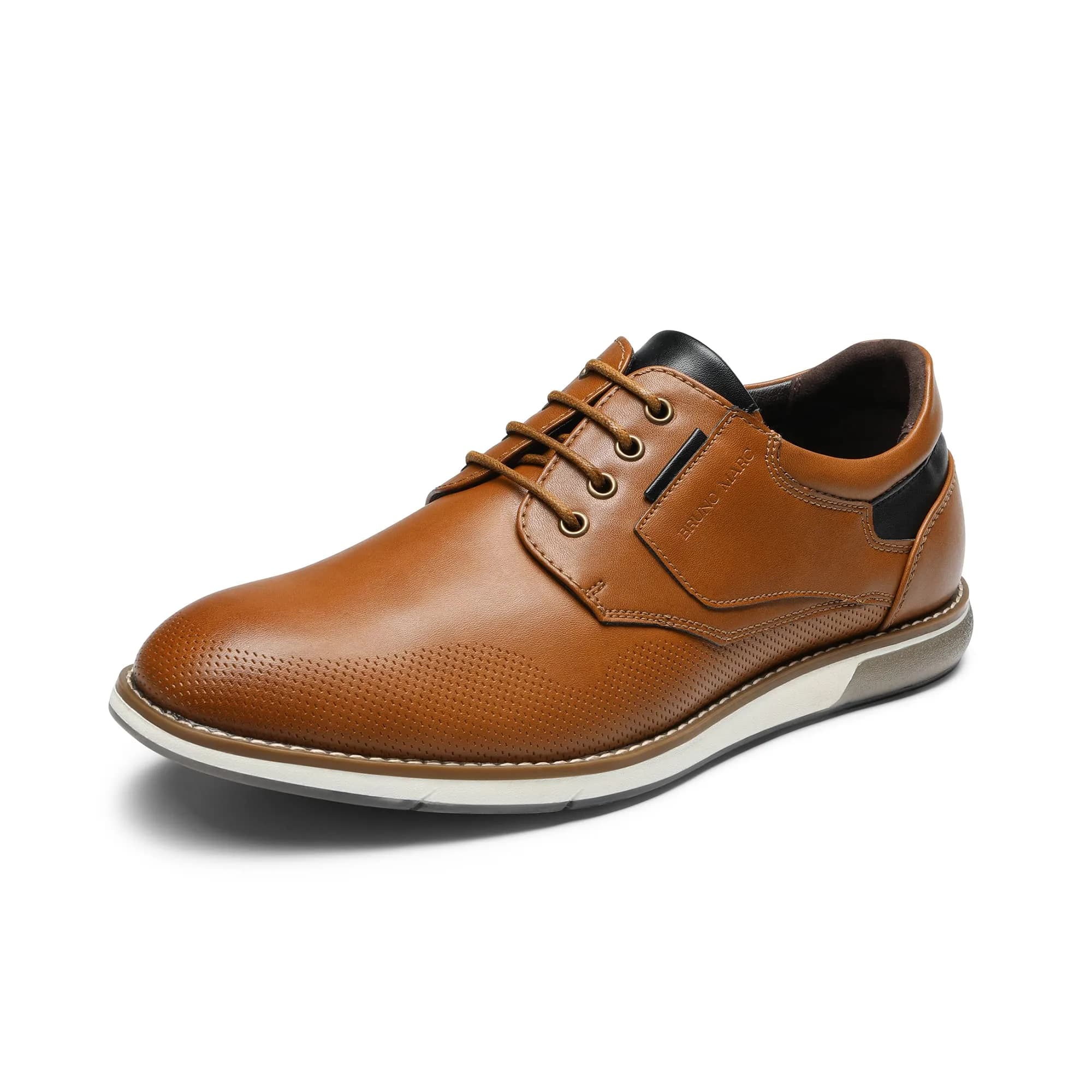 Bruno Marc Men's Dress Oxfords Casual Derby Sneakers, Black, 13 | Breathable Faux Leather & Cushioned Insole