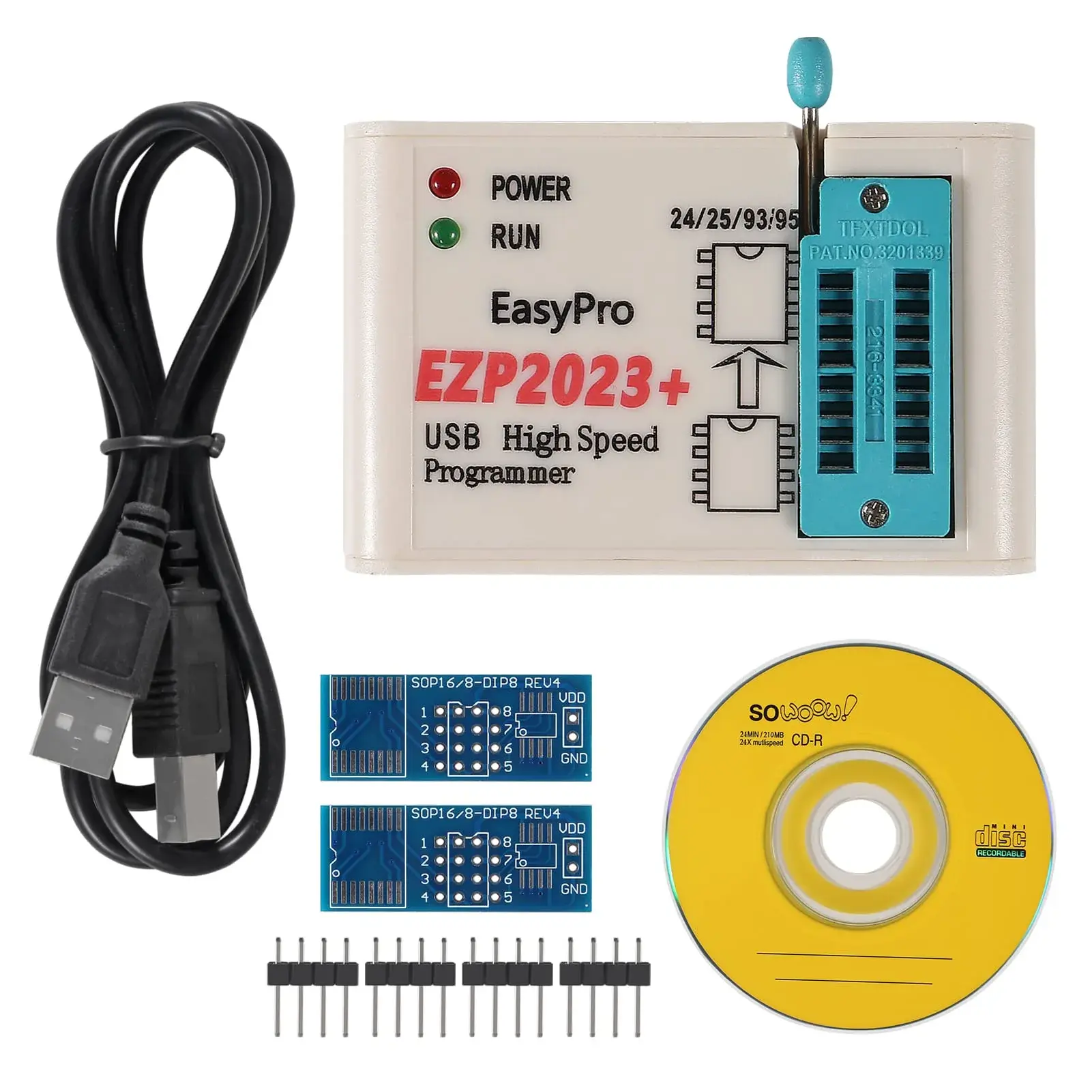ACEIRMC EZP2023 USB Programmer - High Speed USB for EEPROM Flash, Supports 24/25/93 BIOS, 25T80 Burn, Offline Copy