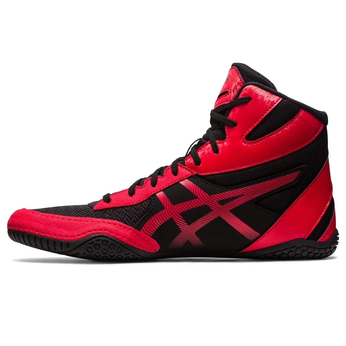 ASICS Men's MATCONTROL 3 Wrestling Shoes 10.5 US (28.5 cm) Black/Classic Red | Versatile Mat & Practice Performance - main product image