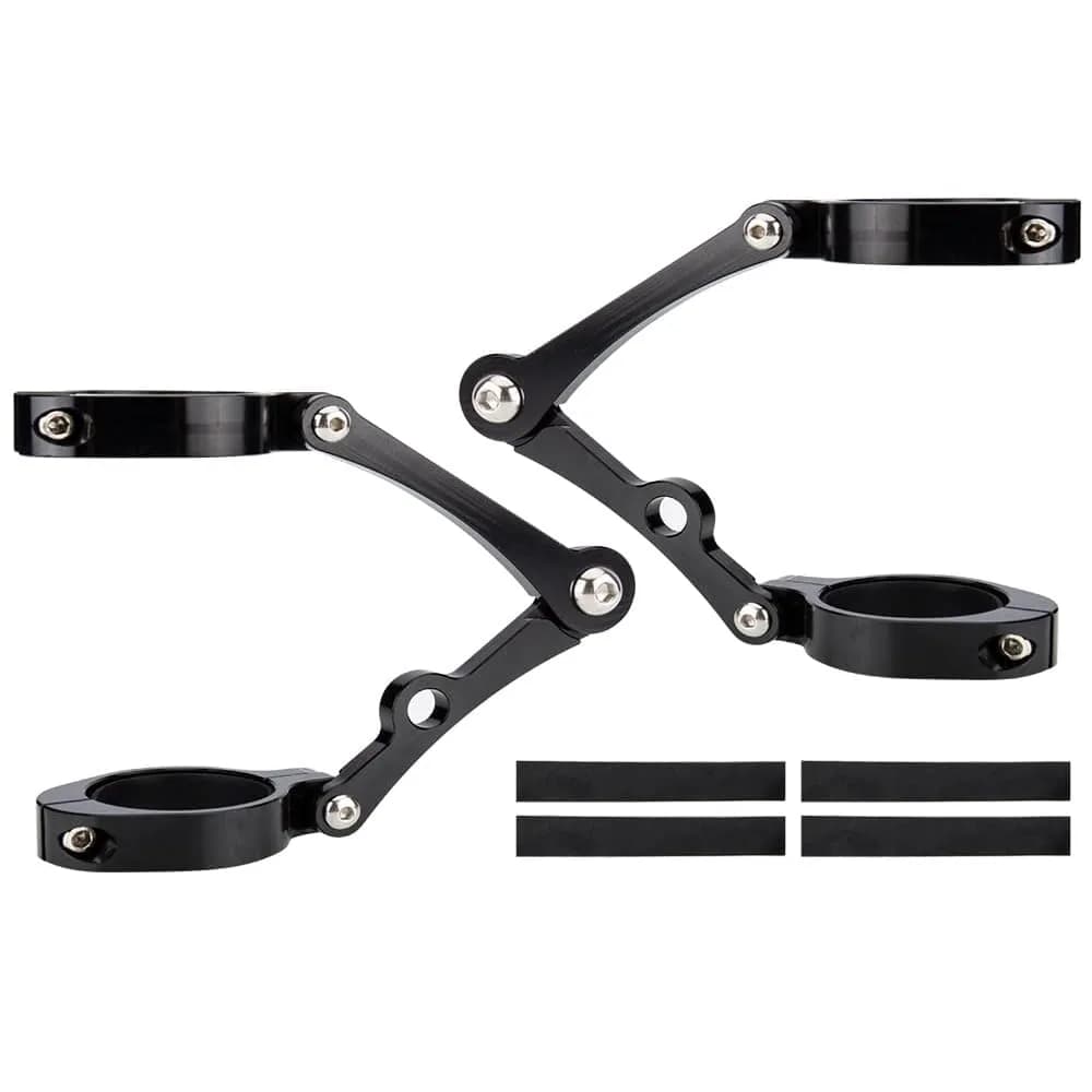 KICRY Black Motorcycle Mount Bracket 39-41mm | CNC Aluminum Headlamp Support - main product image