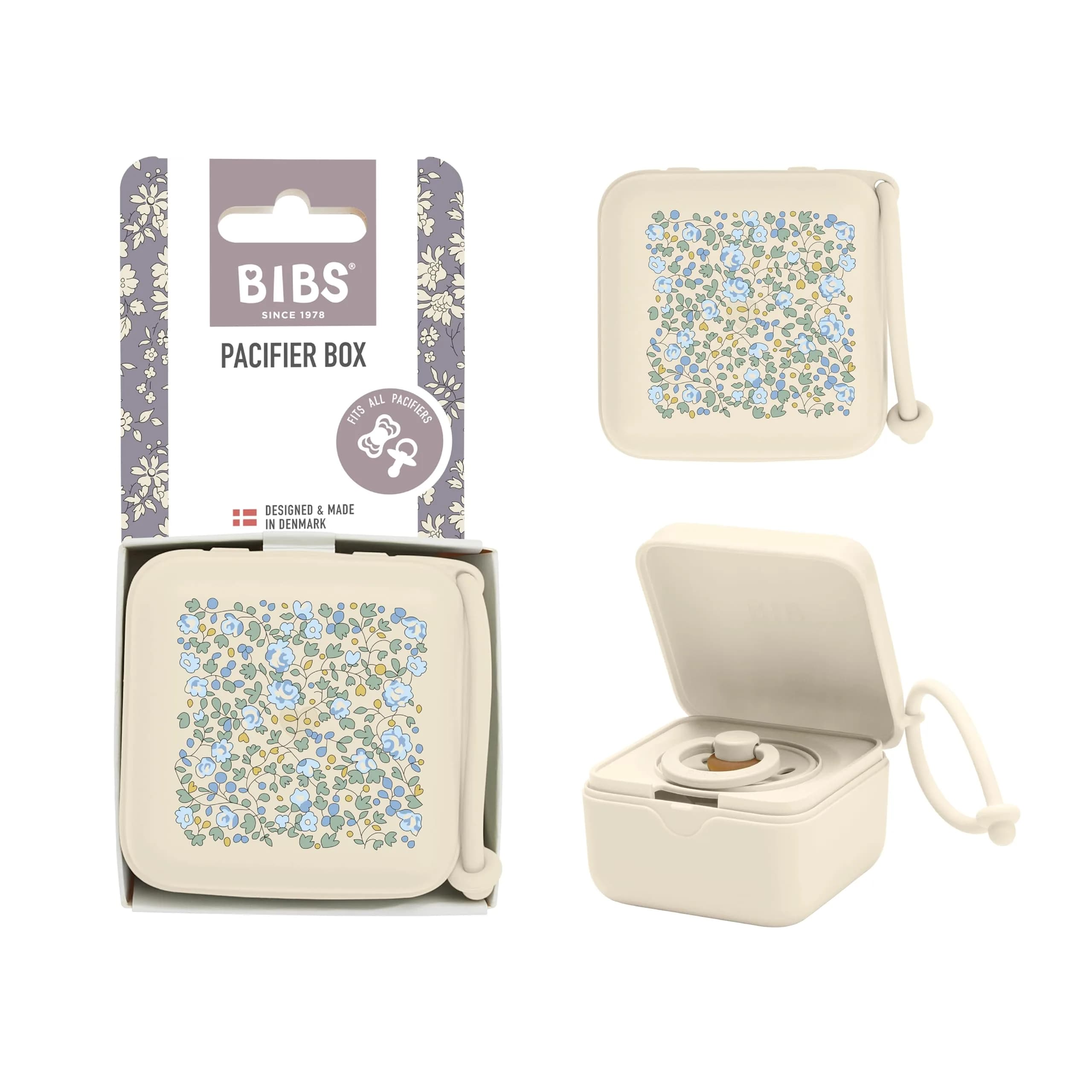 Bibs Pacifier Box, Sterilizer Case, Travel-Friendly, Eloise Ivory | Hygienic & Stylish Baby Accessory - main product image