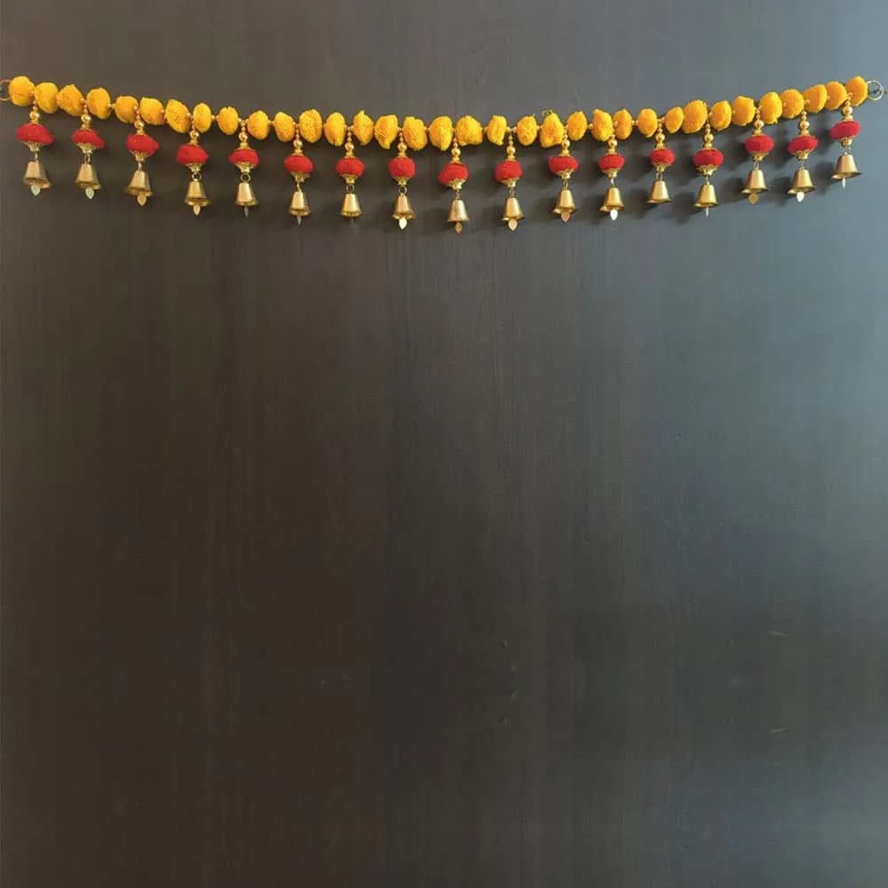 MYGIFTYSHOP Handmade Moti Latkan Bandarwal Toran 102cm (40 Inch) | Auspicious Door Hanging for Festivals & Home Decor - main product image