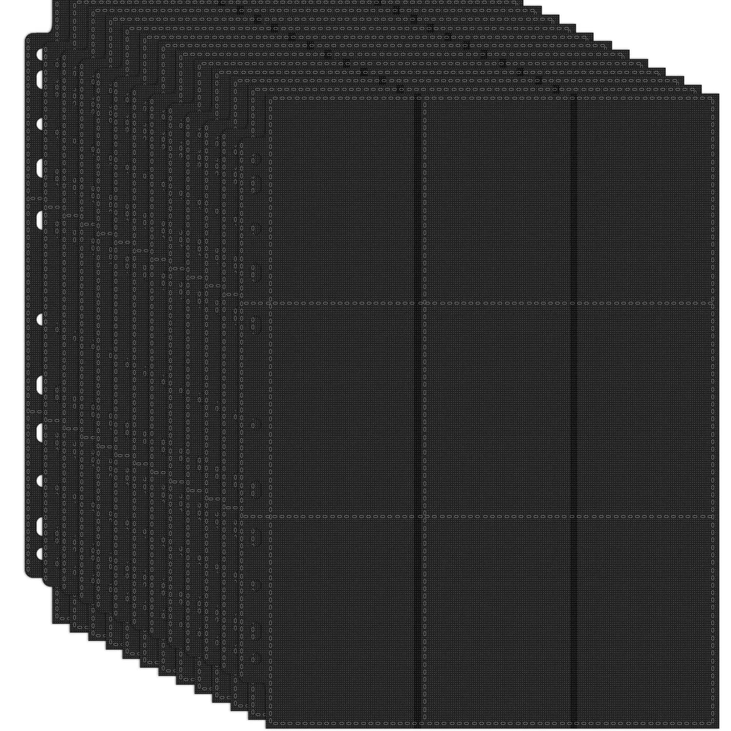 superaimi 900 Pocket Trading Card Pages | Double-Sided Binder Sheets for Standard Size Cards, Waterproof & Dustproof (50 pages) - main product image