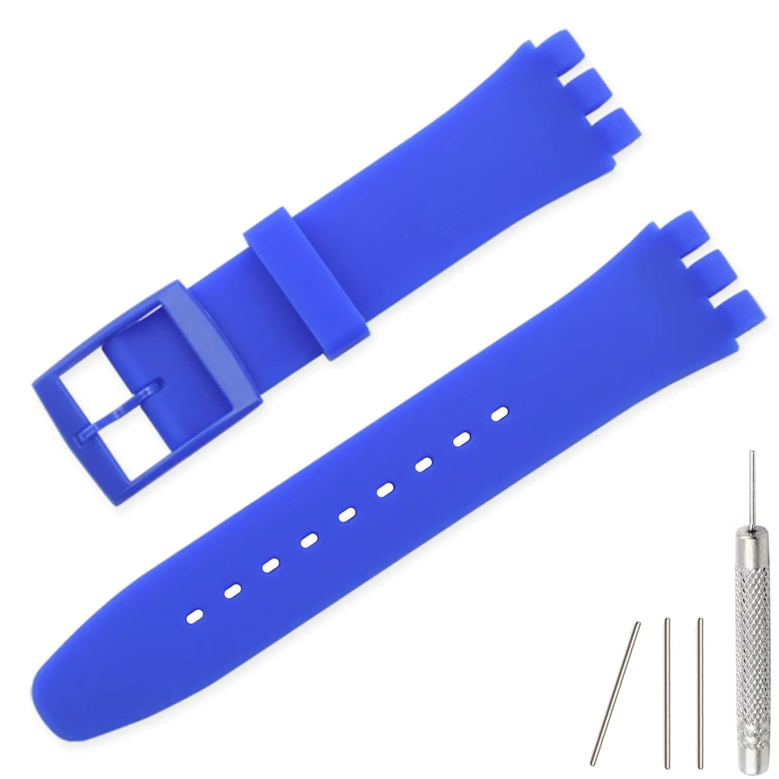 Lijinlan Replacement Silicone Band for Swatch 19mm Lug Width | Breathable & Waterproof Watch Strap