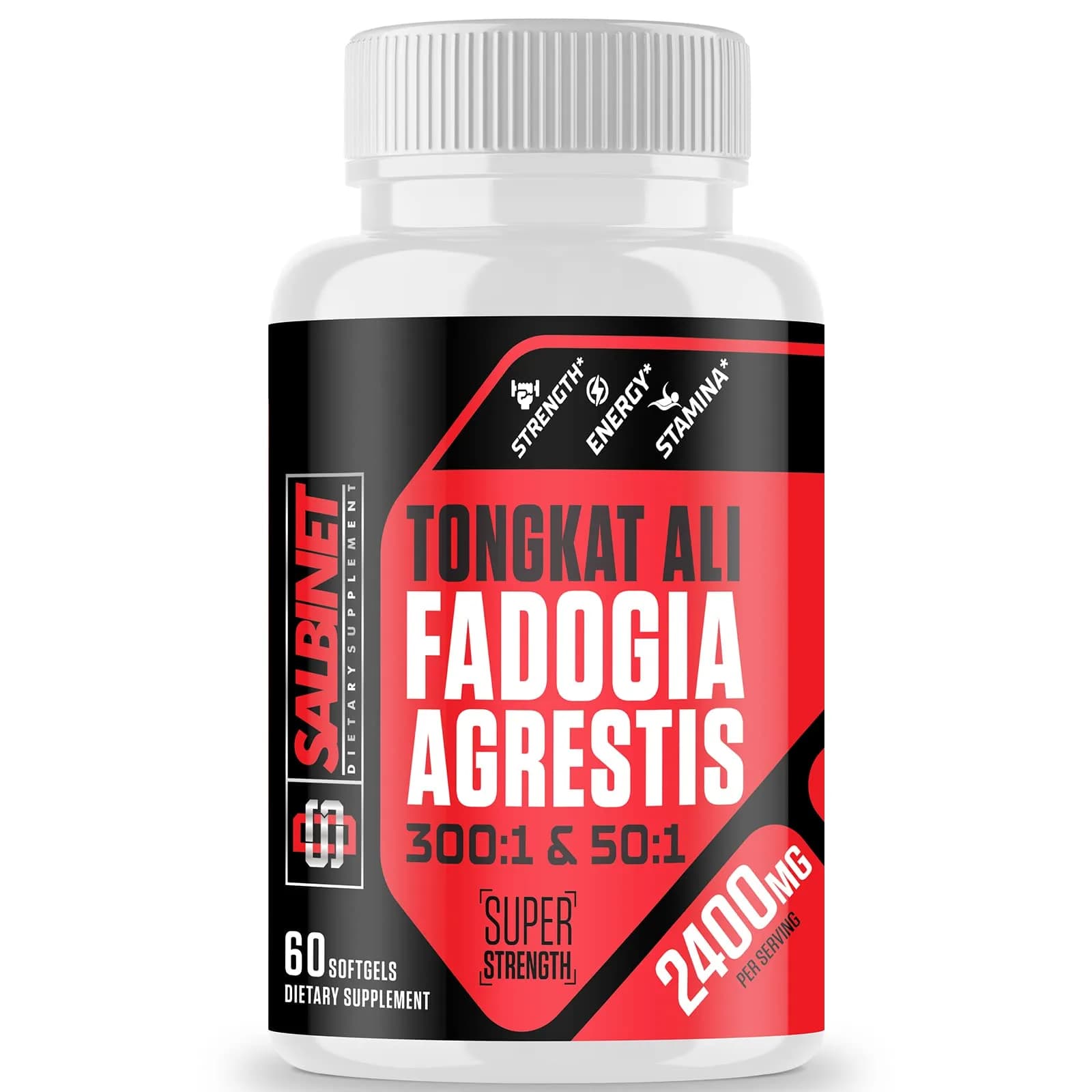 Salbinet 2400mg Fadogia Agrestis & Tongkat Ali Supplement | Max Strength for Muscle & Performance