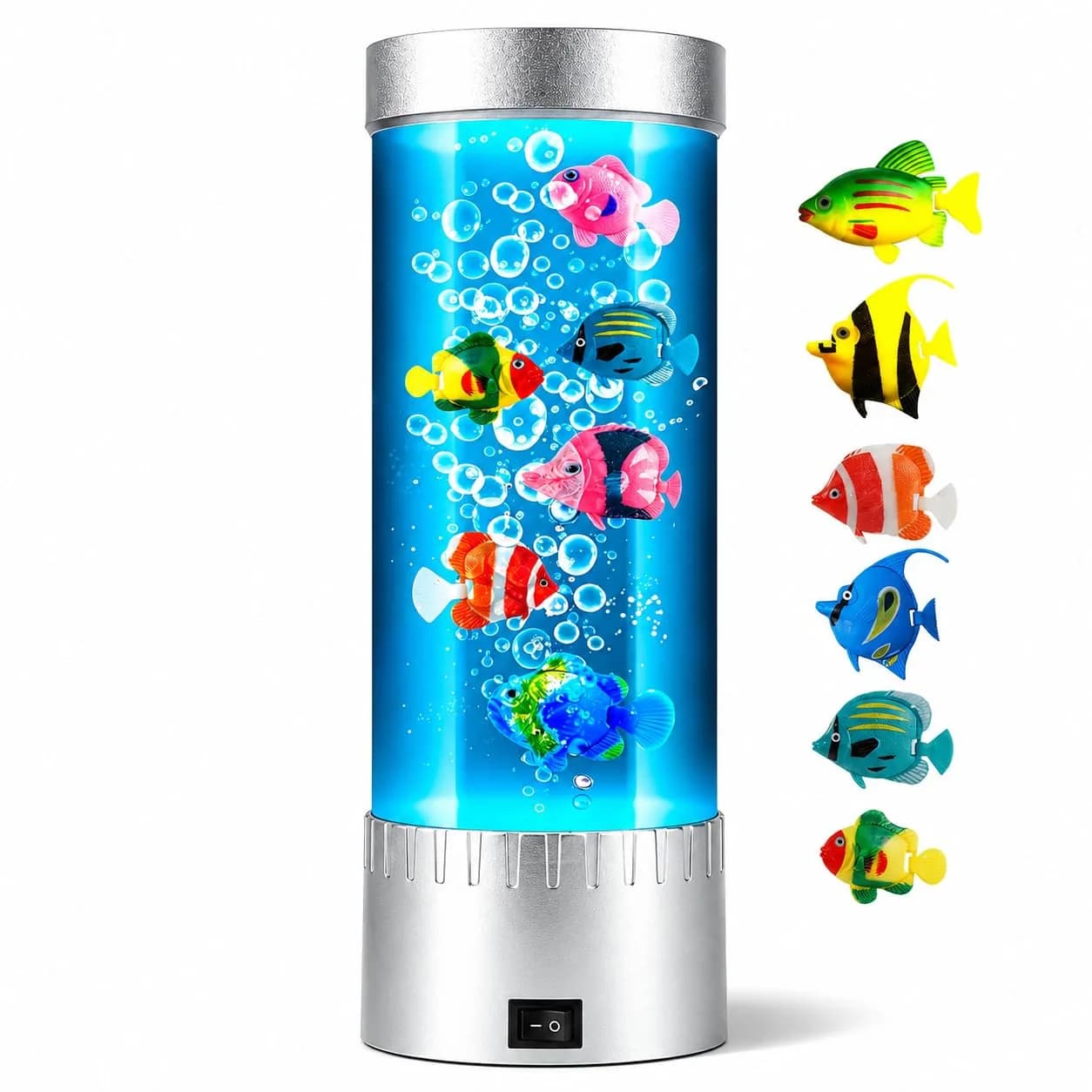 impcenst Jellyfish Lamp with RGB Color Changing LED Lights | Bubble Fish Tank Night Light for Bedroom & Desk - main product image