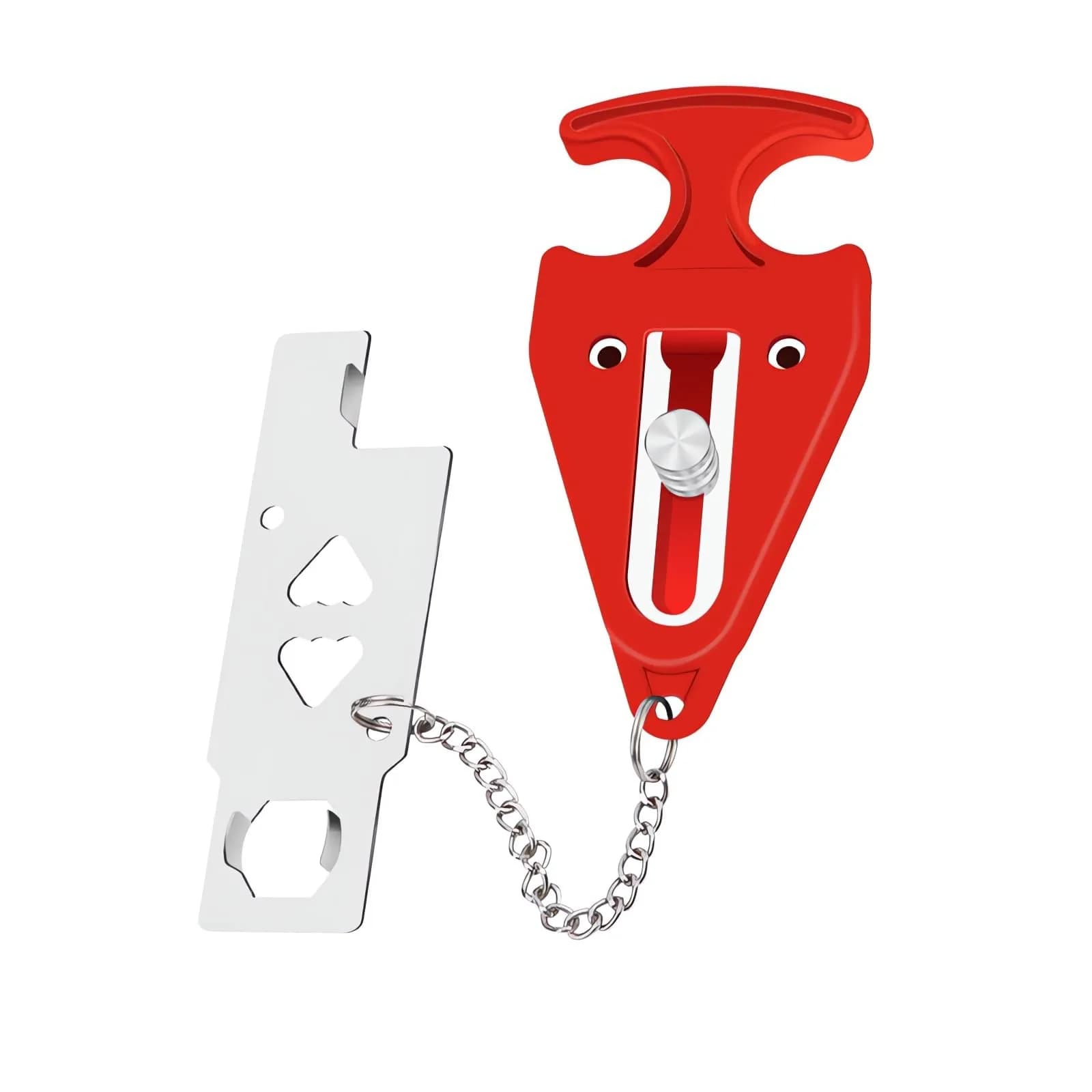 MIMIRACLE Portable Door Lock for Travel | No-Drill Hotel Security Lock, 1 Pack, Stainless Steel