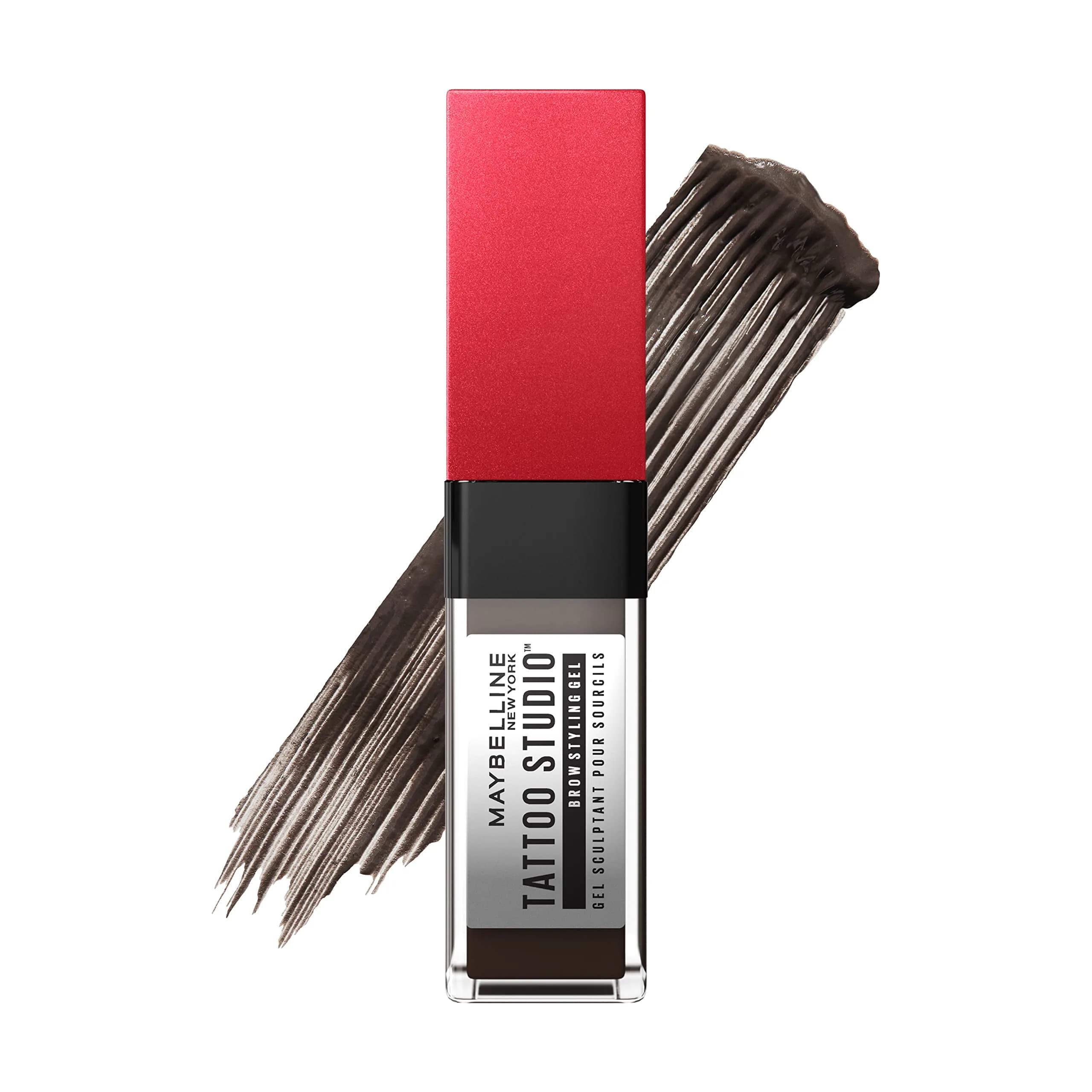 Maybelline Tattoo Studio Brow Styling Gel, Waterproof, 0.2 Fl Oz | Up to 36HR Wear, Black Brown - main product image