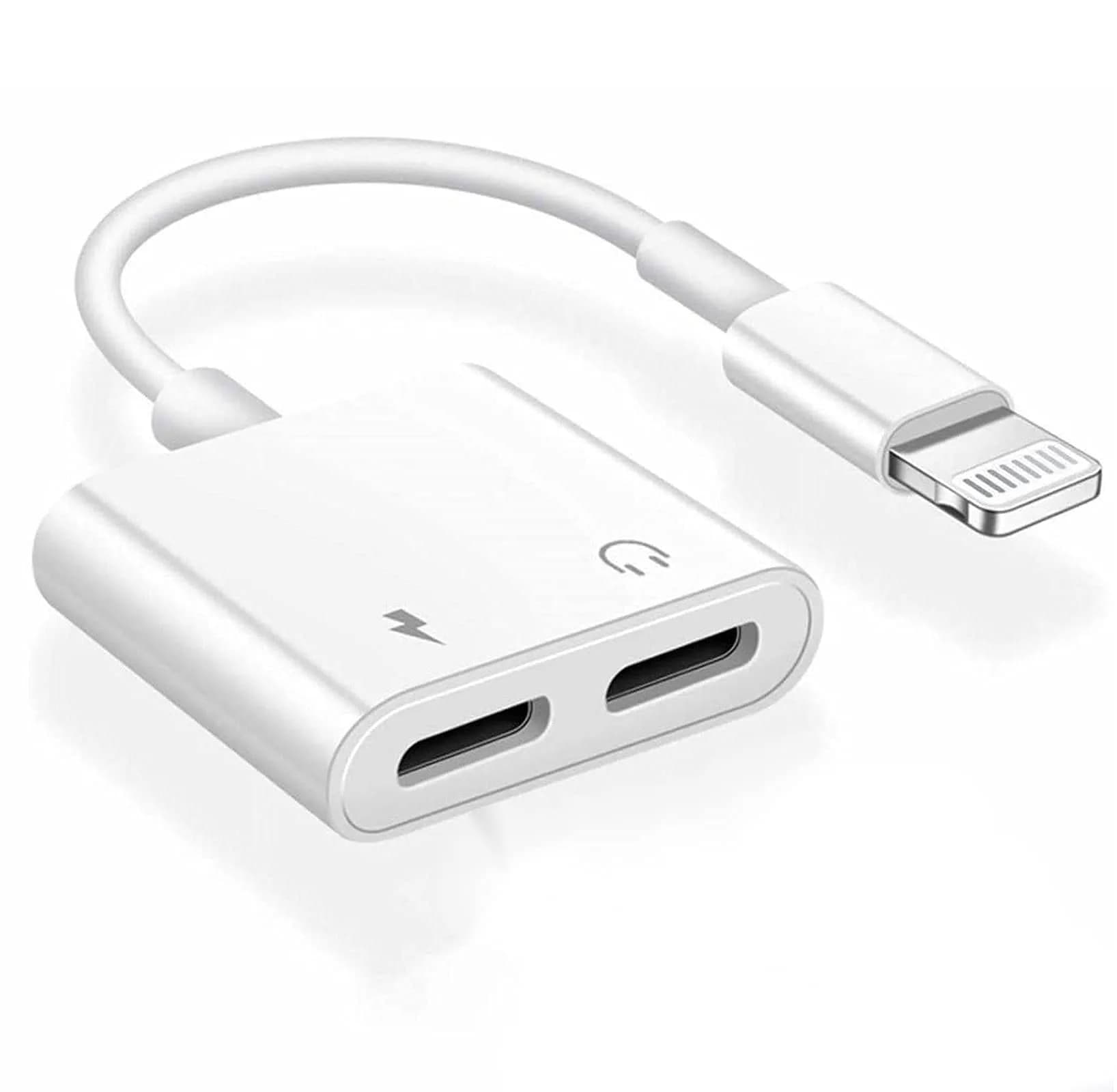 DESOFICON Lightning to 3.5mm Headphone Adapter 3 Pack | MFi Certified Dual Audio & Charge Dongle for iPhone 14-6 - main product image