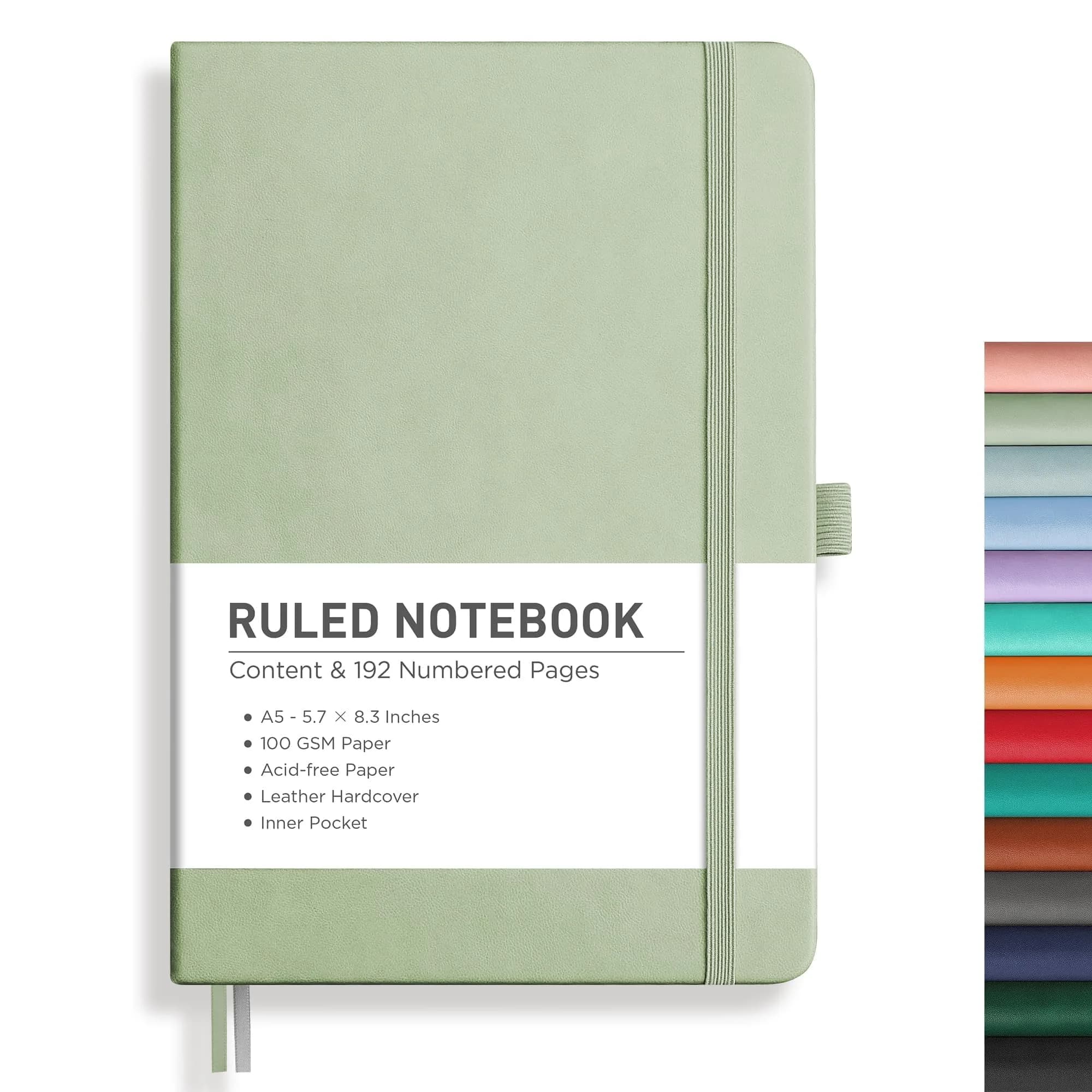 RETTACY Lined Journal Notebook A5 (5.7'' x 8.3'') 192 Pages | Acid-Free Paper Notebook - main product image