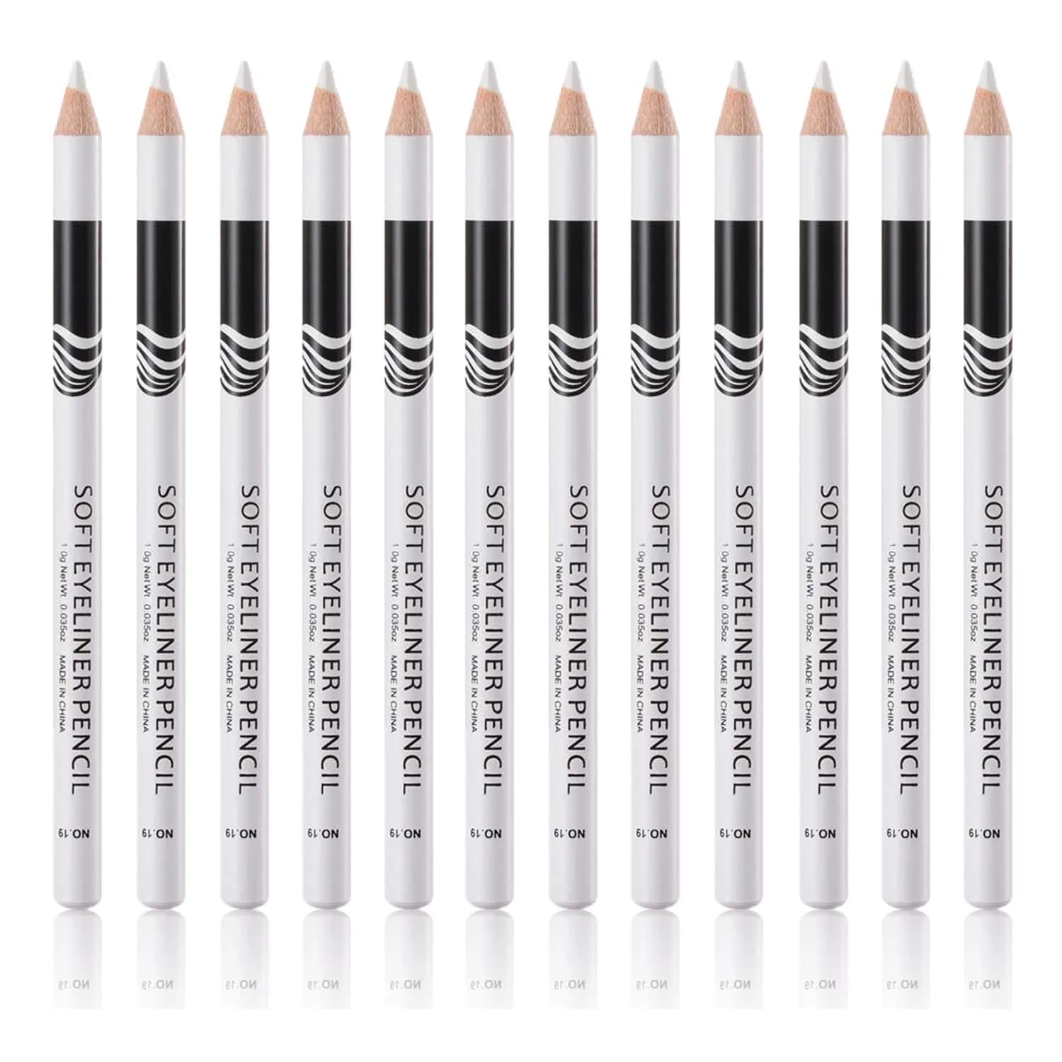 Go Ho 12 PCS White Eyebrow Eyeliner Pencils | Sweatproof, Long-lasting, Matte White - main product image