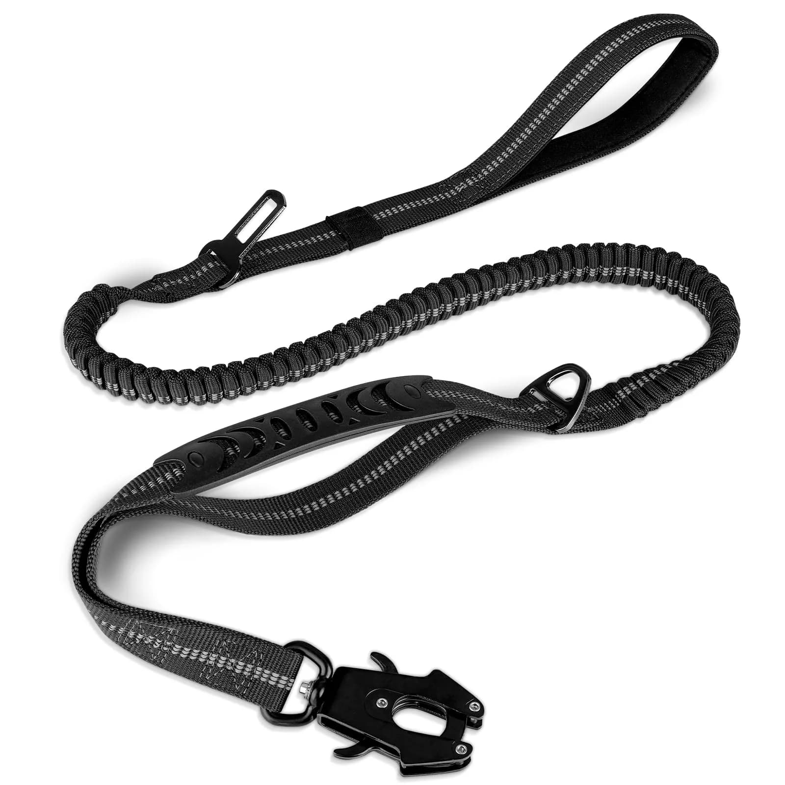 Joytale Tactical Dog Leash 6 ft | Shock Absorbing No Pull, Black, Heavy Duty, Large Dogs