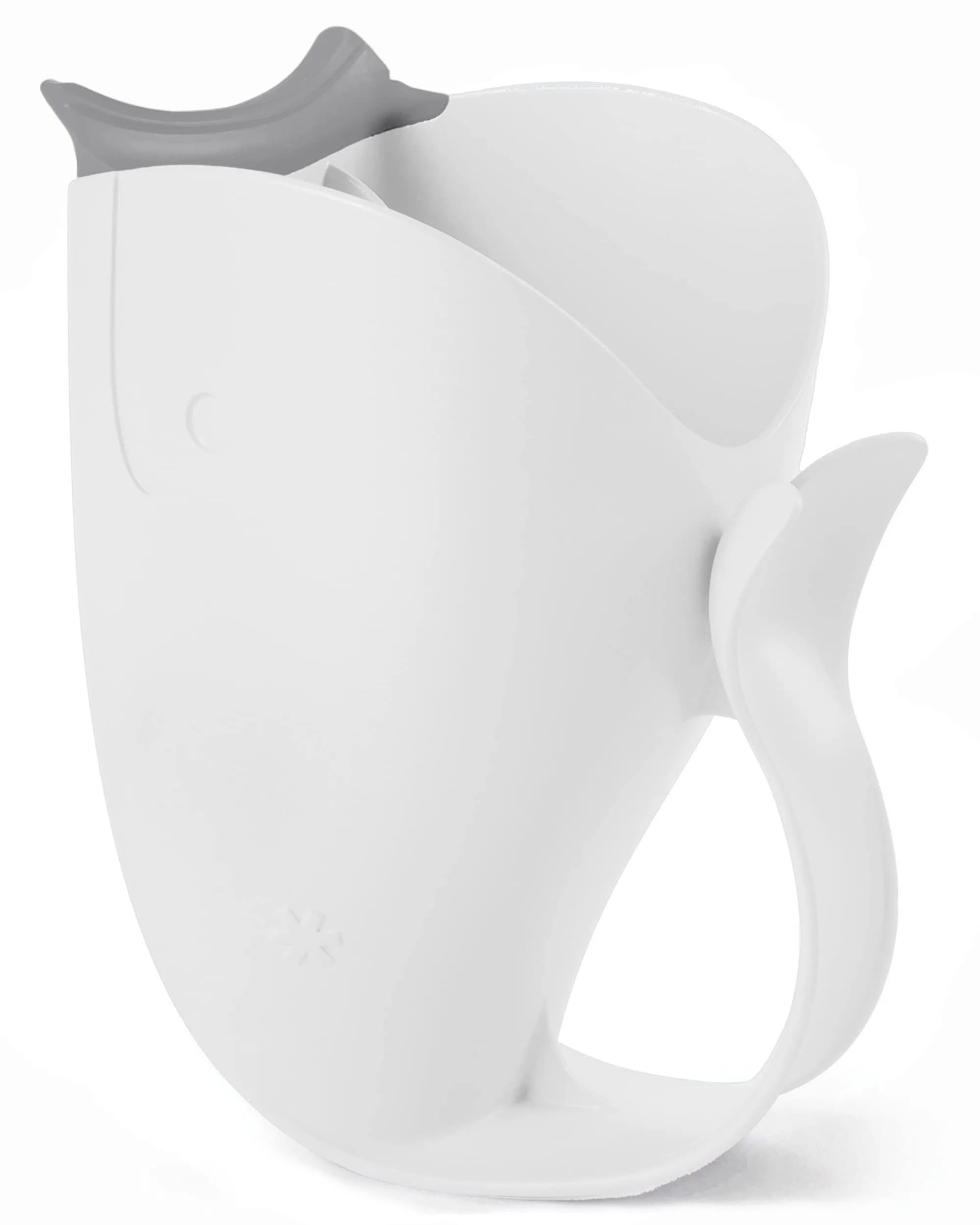 Skip Hop MOBY Tear-Free Bath Rinser Cup with Waterfall Spout, White (710 mL / 24 Fl Oz) | Gentle on Eyes & Ears - main product image