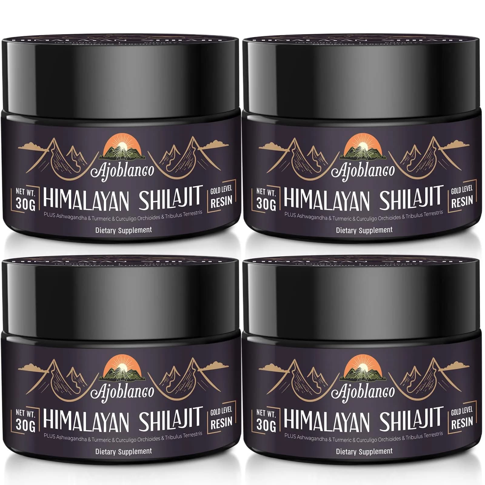 Ajoblanco 600mg Himalayan Shilajit Resin | Organic Ayurvedic Energy & Immunity Support
