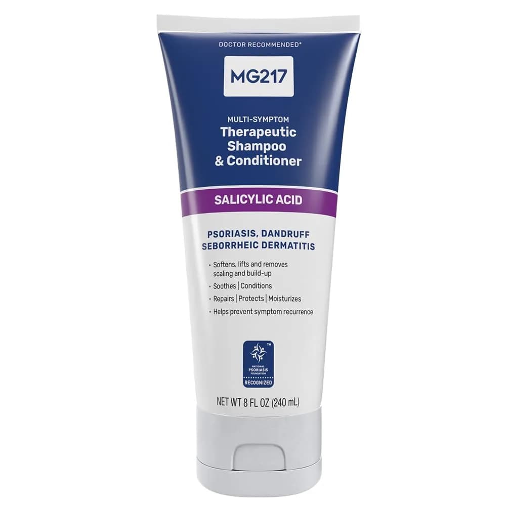 MG217 Psoriasis Shampoo and Conditioner 237ml (8 Fl Oz) | Therapeutic Scalp Treatment for Dandruff & Scaling - main product image
