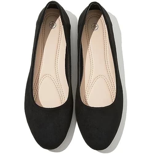 Shupua Flats for Women Round Toe Ballet Flats Work Shoes, Purple, Size 9 | Comfortable All-Day Office Wear