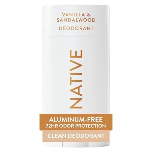 Native Vanilla & Sandalwood Natural Deodorant Stick 77g (2.65oz) | 72-Hour Odor Control - main product image