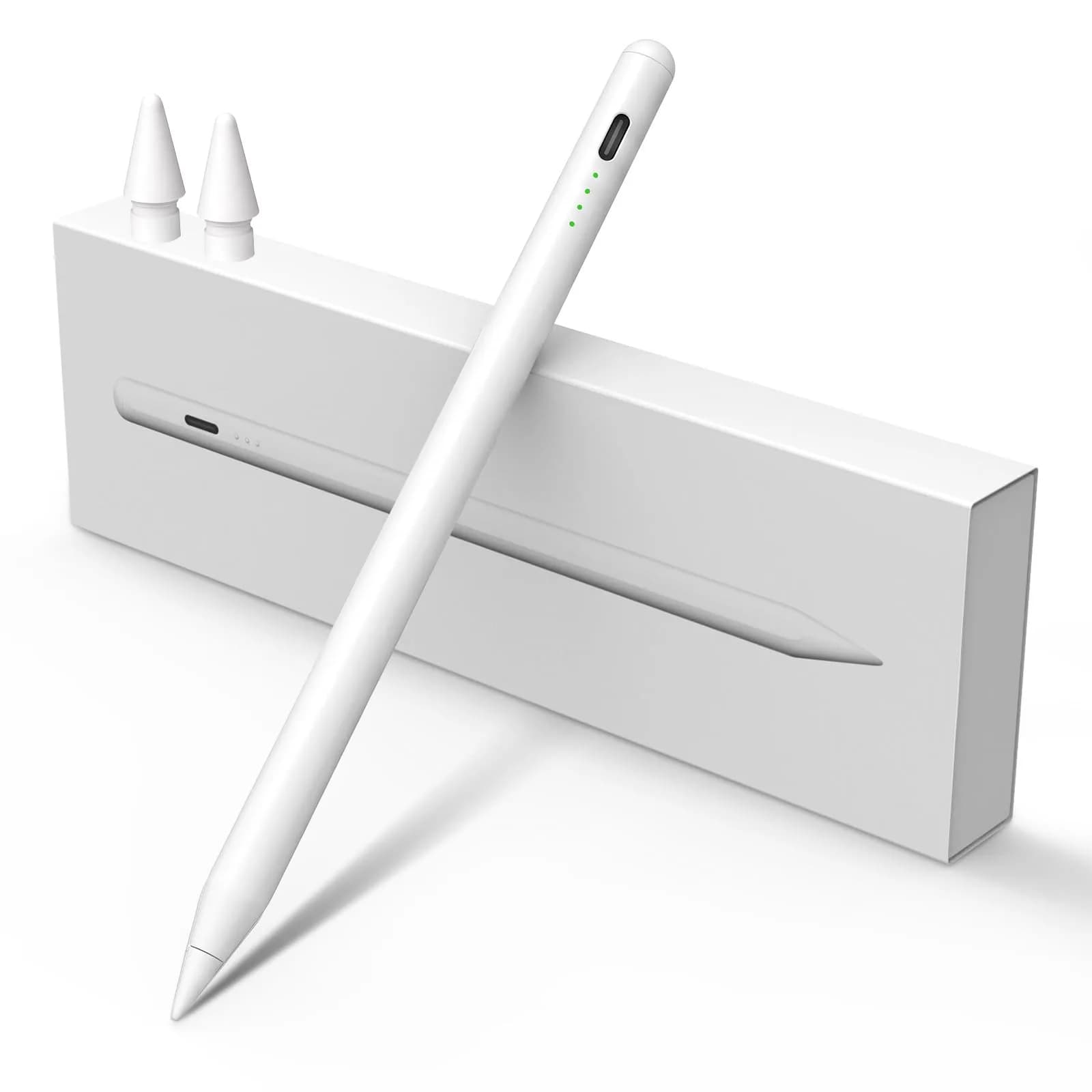 MEKO Stylus Pen for iPad 2018-2026 | Palm Rejection & Fast Charge (1 Pack, White)