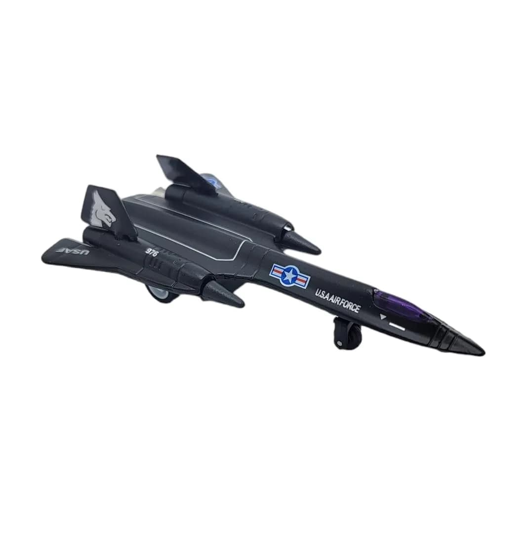 Zugar Land Die-Cast Pullback Stealth Bomber Models (4.25"-5.25") SR-71 Blackbird, F-22 Raptor, F-117 Nighthawk, B2 Bomber | Realistic Military Aircraft Replica - main product image