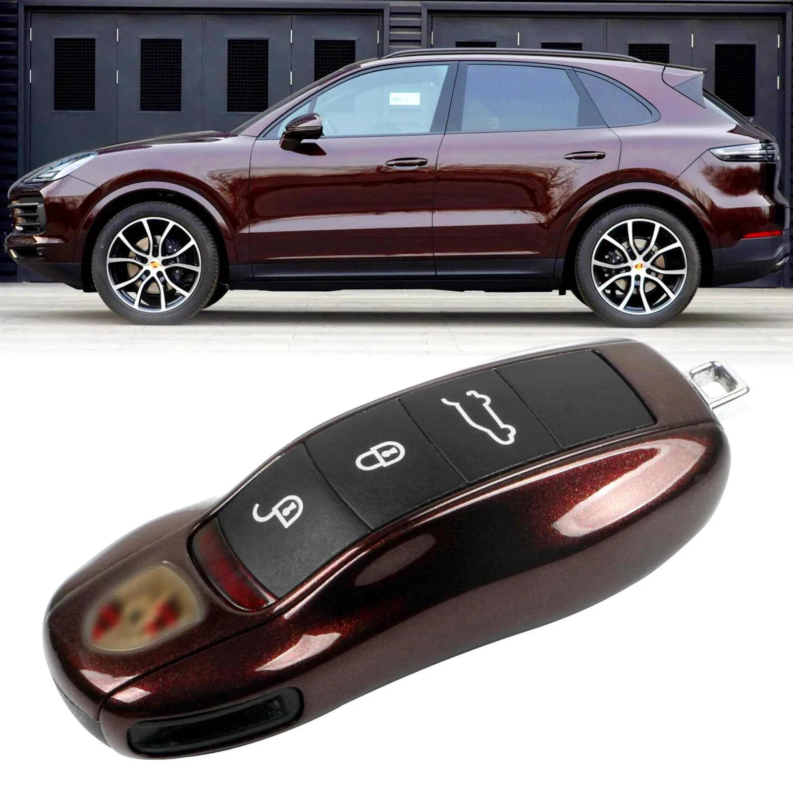 Jaronx Compatible with Porsche Key Fob Cover for Cayenne Panamera Macan | Scratch-Resistant ABS, Custom Fit