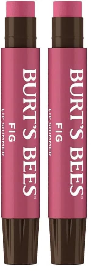 Burt's Bees Lip Shimmer Fig 0.09 oz (2.55 g) Pack of 2 | Tinted Lip Balm with Shea Butter & Coconut Oil - main product image
