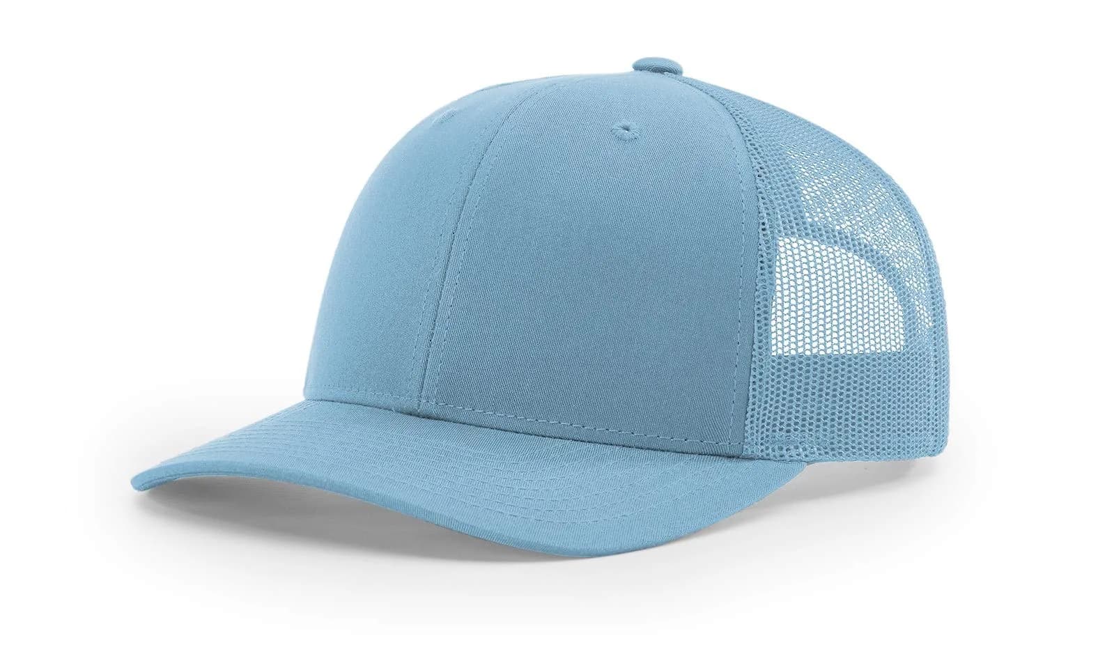 R Richardson 112 Trucker Baseball Cap Columbia Blue One Size Fits Most | Breathable Mesh Back - main product image